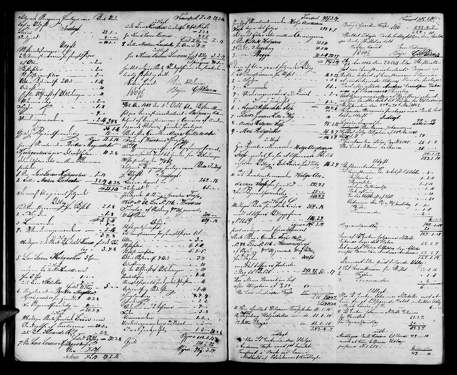 Nordhordland sorenskrivar, AV/SAB-A-2901/1/H/Hd/Hda/L0006: Skifteutlodningsprotokollar, 1862-1869, s. 96-97