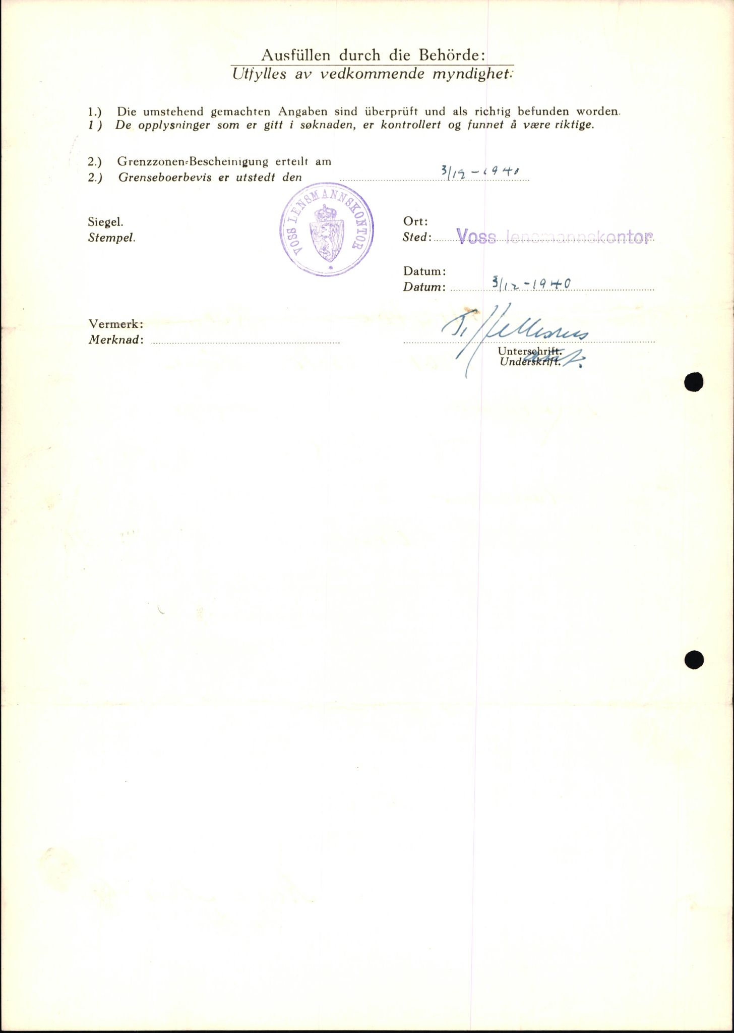 Lensmannen i Voss, AV/SAB-A-35801/0026/L0008: Søknader om grensebuarbevis, 5501 - 6500, 1940-1945, s. 32