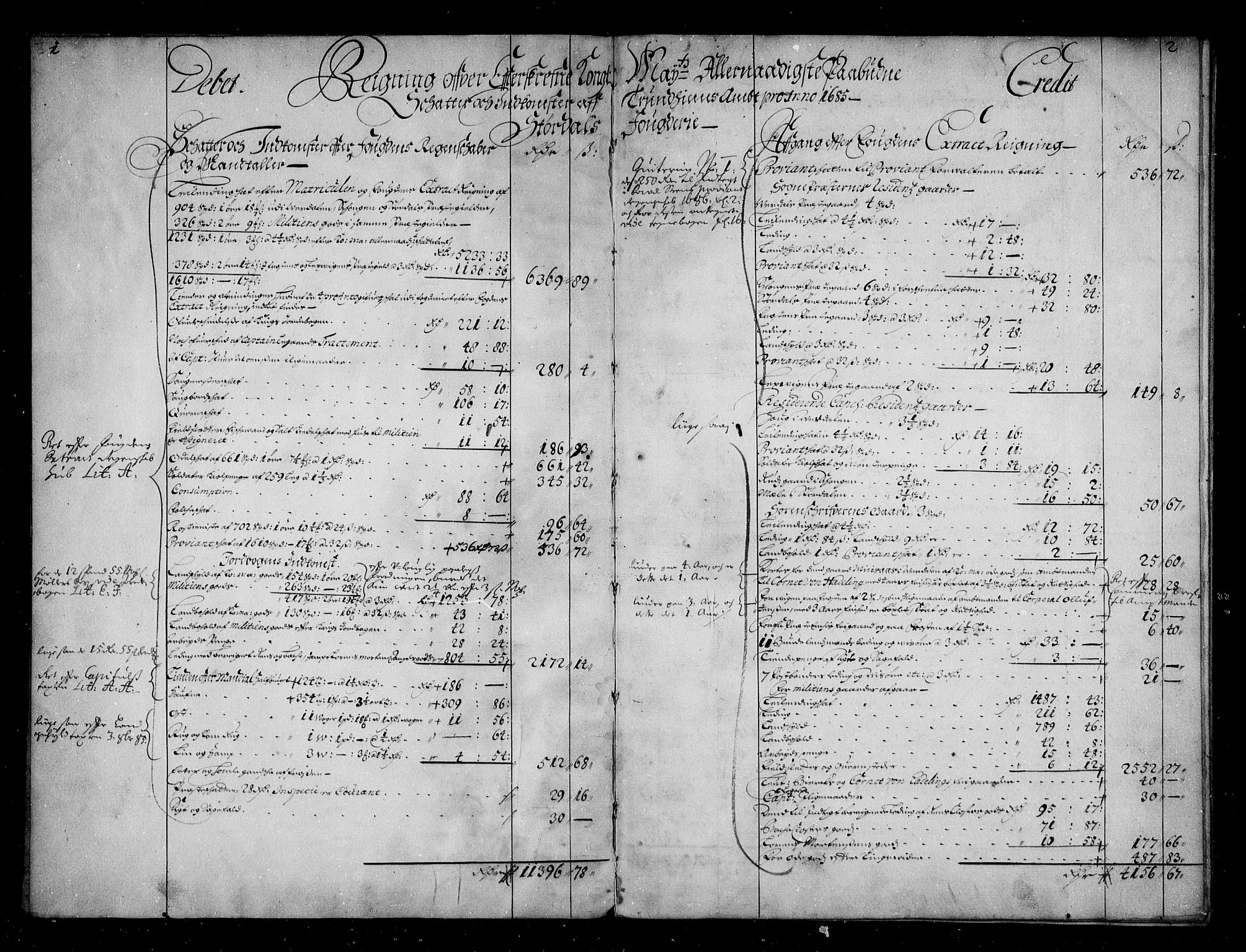 Rentekammeret inntil 1814, Reviderte regnskaper, Stiftamtstueregnskaper, Trondheim stiftamt og Nordland amt, RA/EA-6044/R/Rg/L0087: Trondheim stiftamt og Nordland amt, 1680-1685