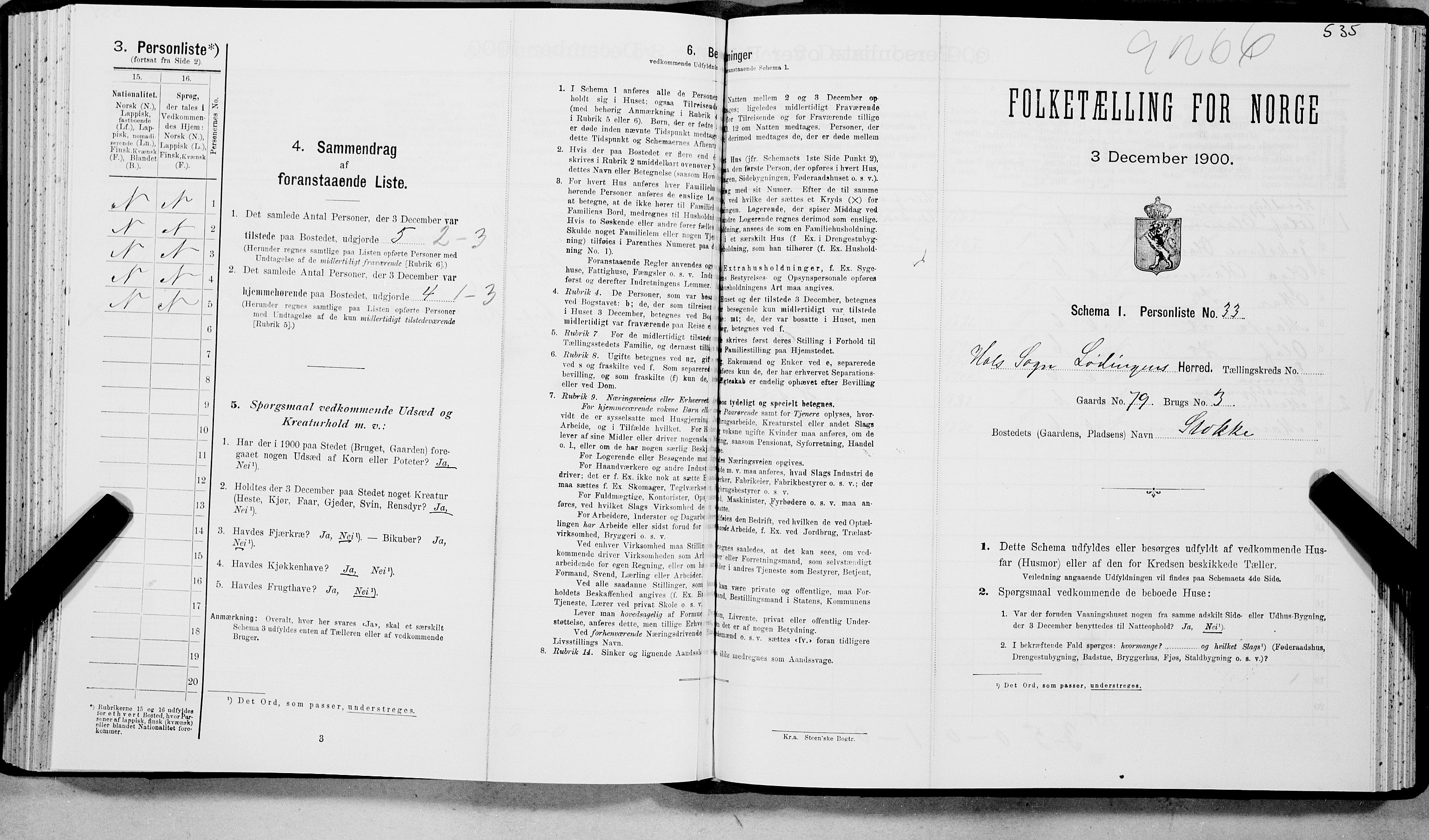 SAT, Folketelling 1900 for 1851 Lødingen herred, 1900, s. 1016