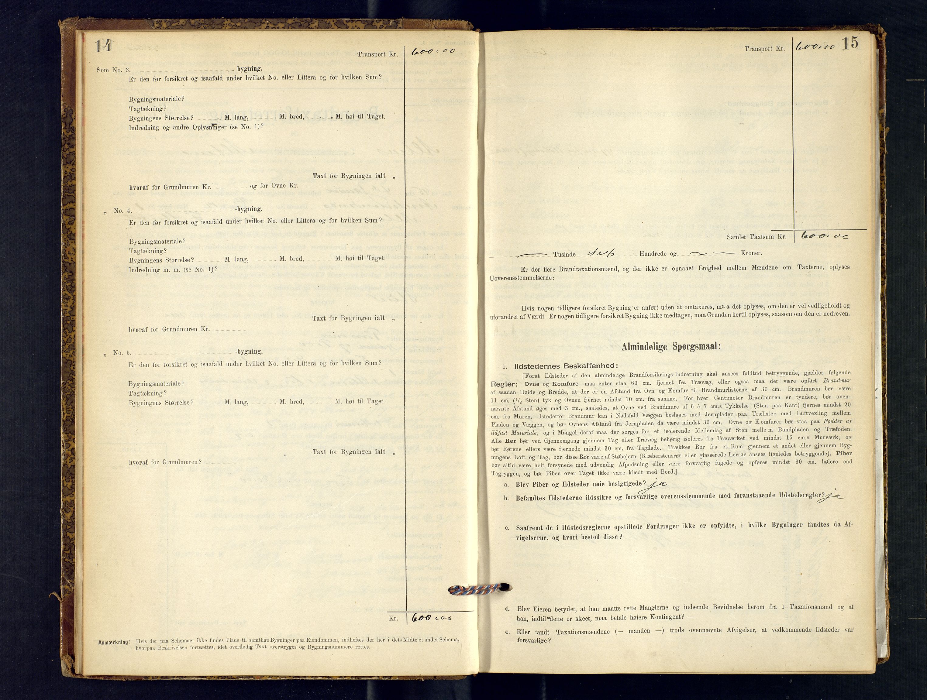 Alta lensmannskontor, AV/SATØ-S-1165/O/Ob/L0167: Branntakstprotokoll, 1894-1898, s. 14-15