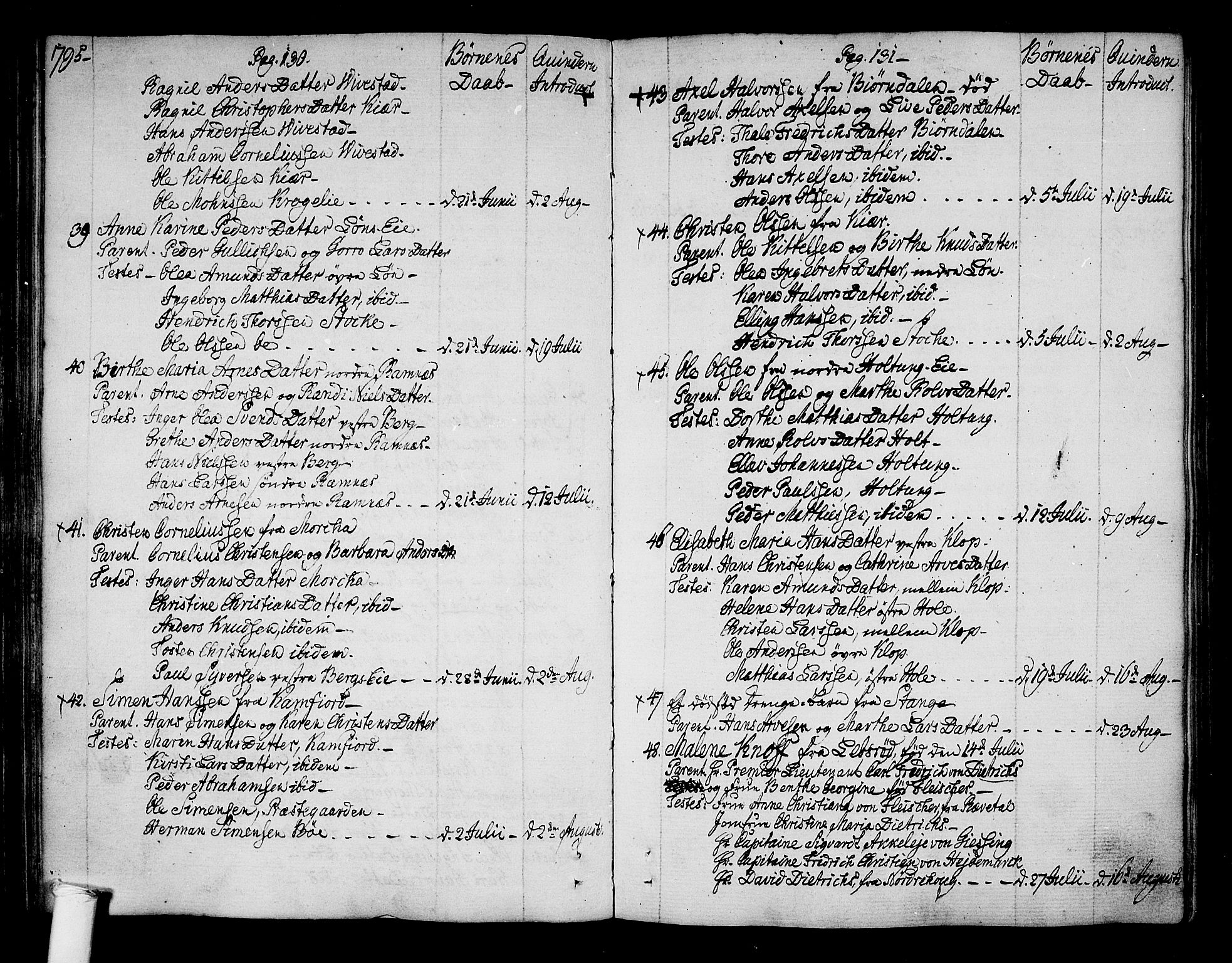 Ramnes kirkebøker, SAKO/A-314/F/Fa/L0003: Ministerialbok nr. I 3, 1790-1813, s. 130-131