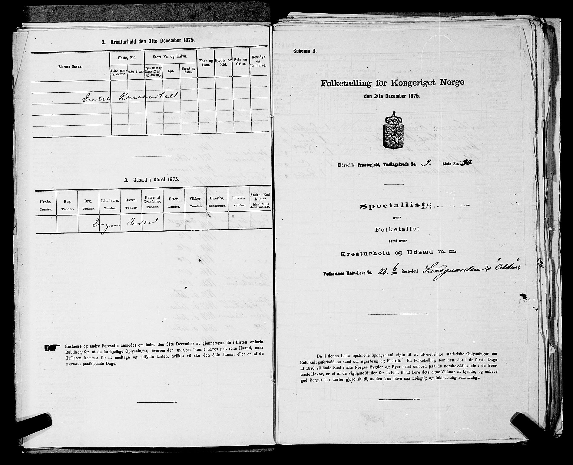 RA, Folketelling 1875 for 0237P Eidsvoll prestegjeld, 1875, s. 1387