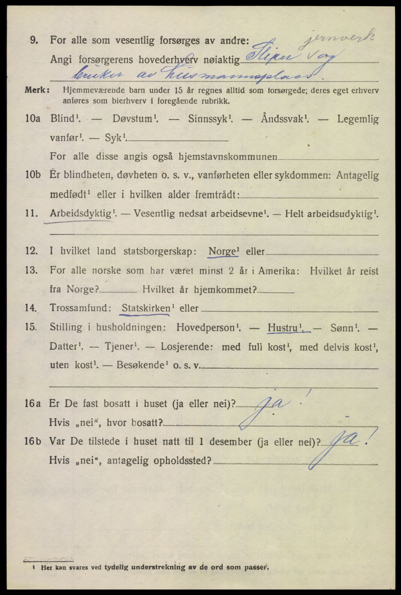 SAK, Folketelling 1920 for 0914 Holt herred, 1920, s. 4903