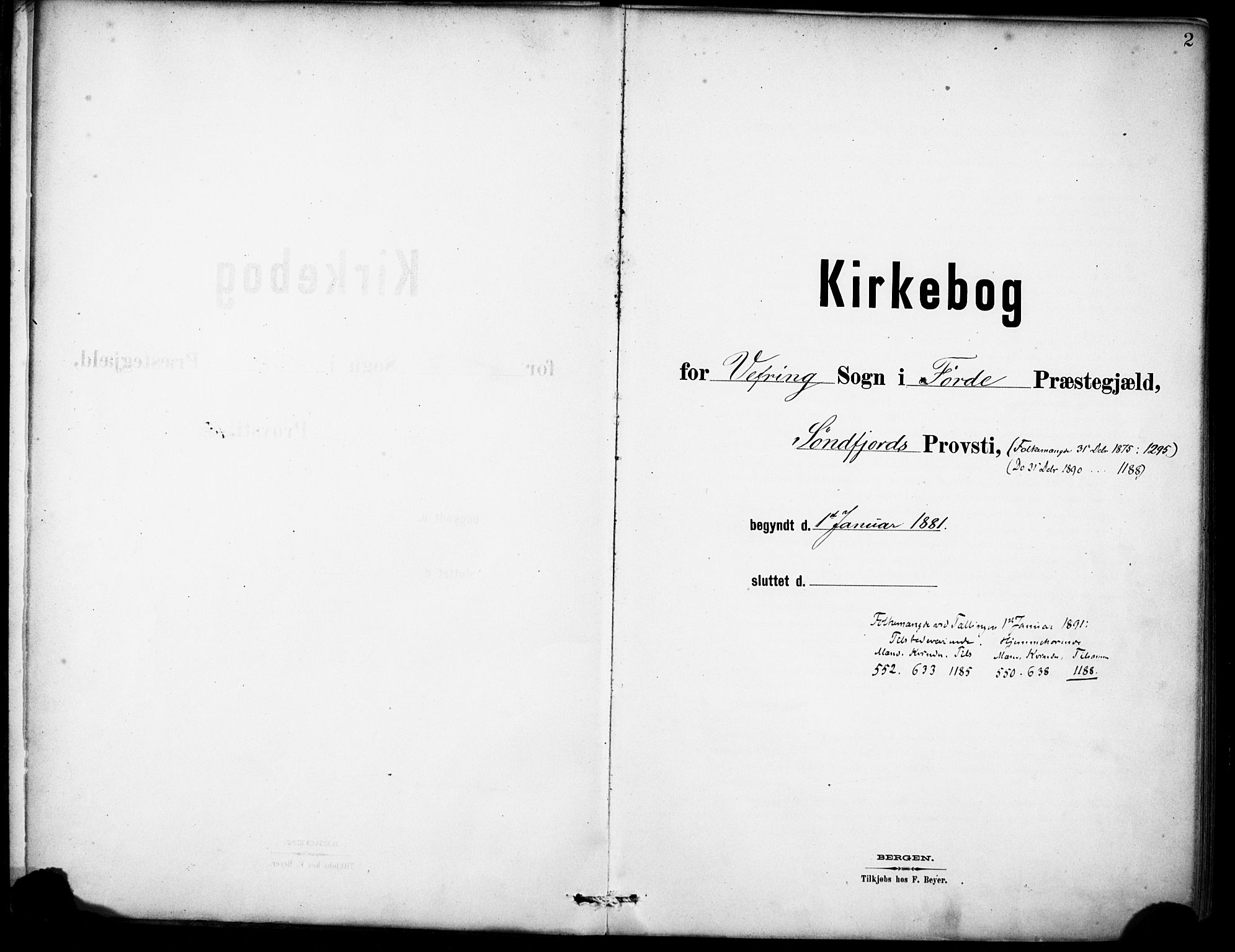 Førde sokneprestembete, SAB/A-79901/H/Haa/Haae/L0001: Ministerialbok nr. E 1, 1881-1911, s. 2