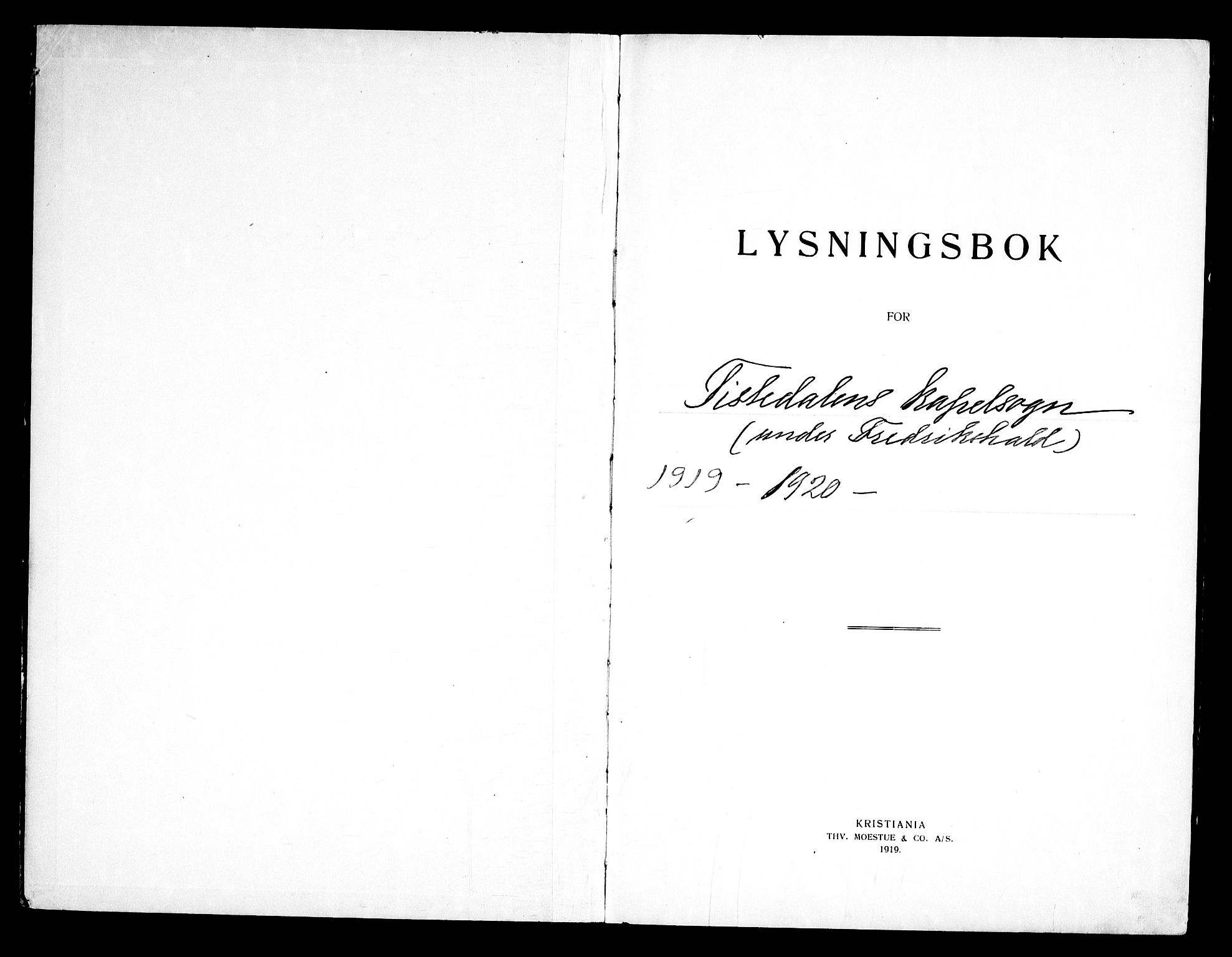 Halden prestekontor Kirkebøker, SAO/A-10909/H/Hb/L0001: Lysningsprotokoll nr. II 1, 1919-1960