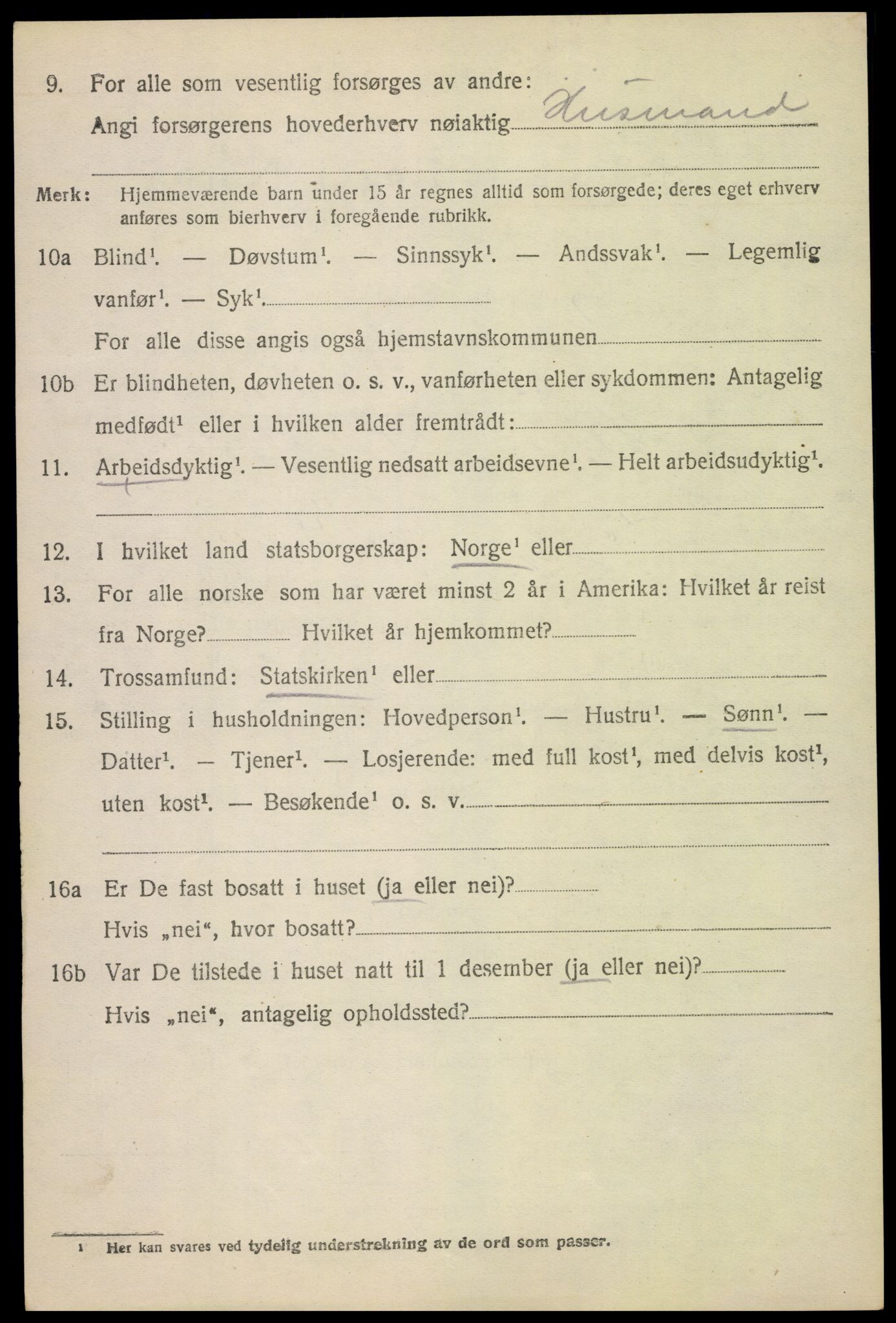 SAH, Folketelling 1920 for 0520 Ringebu herred, 1920, s. 1908