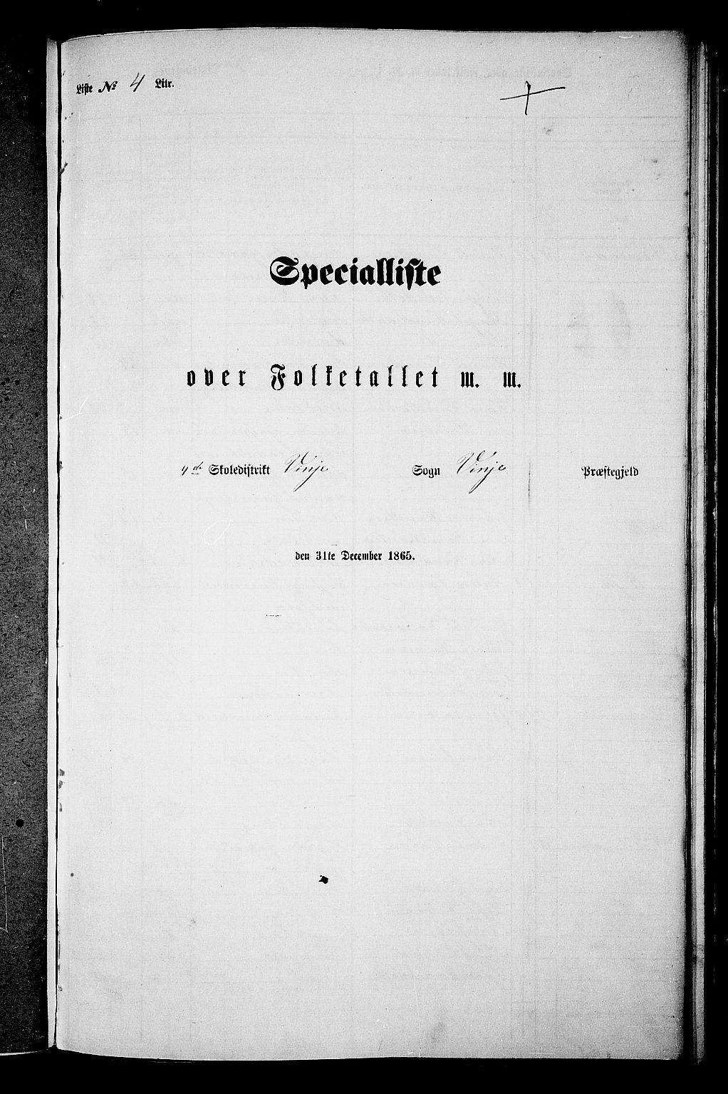 RA, Folketelling 1865 for 0834P Vinje prestegjeld, 1865, s. 38