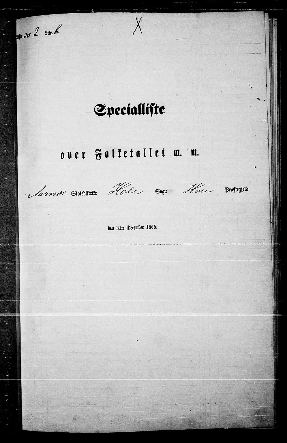 RA, Folketelling 1865 for 0612P Hole prestegjeld, 1865, s. 49
