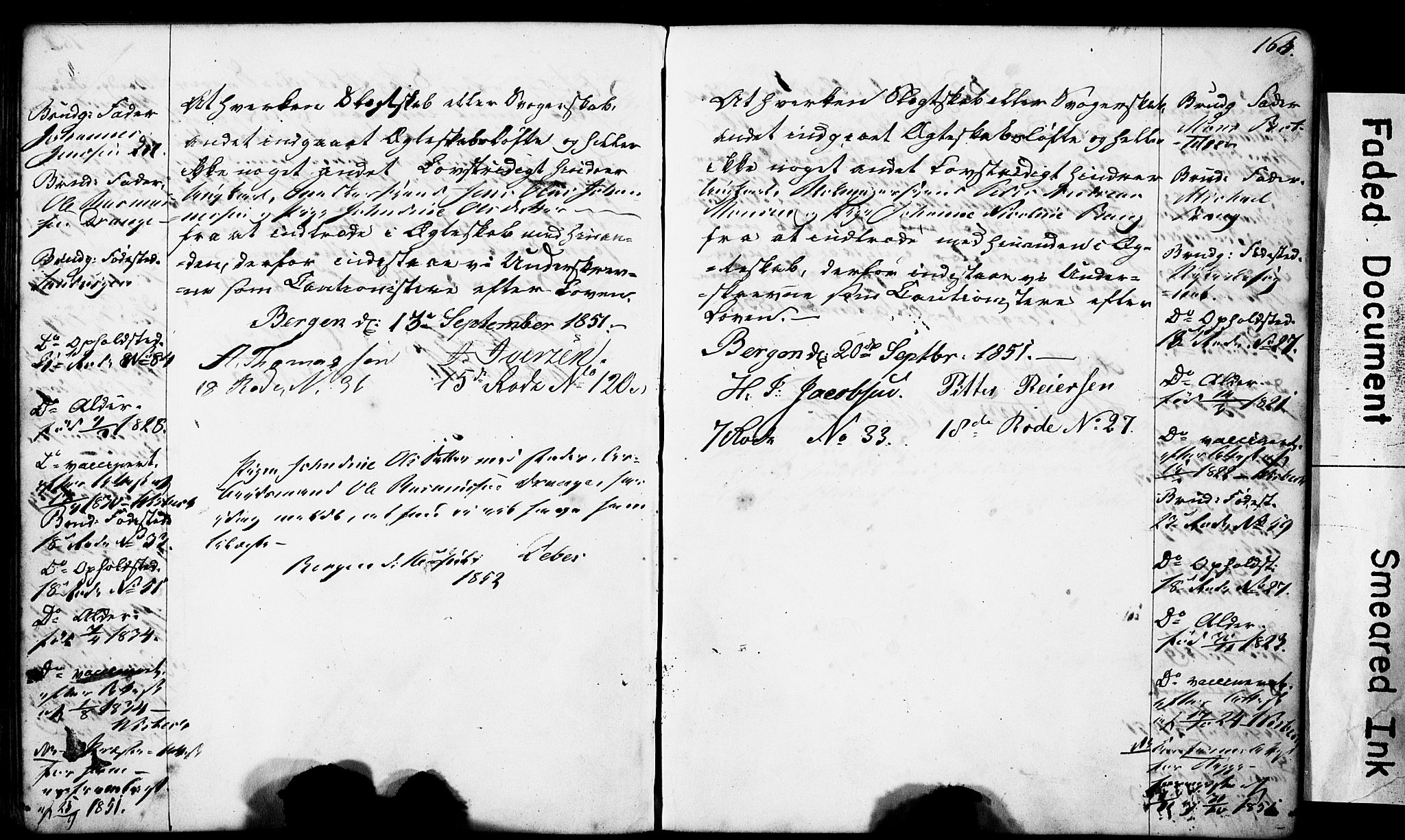 Domkirken sokneprestembete, AV/SAB-A-74801: Forlovererklæringer nr. II.5.4, 1845-1852, s. 164