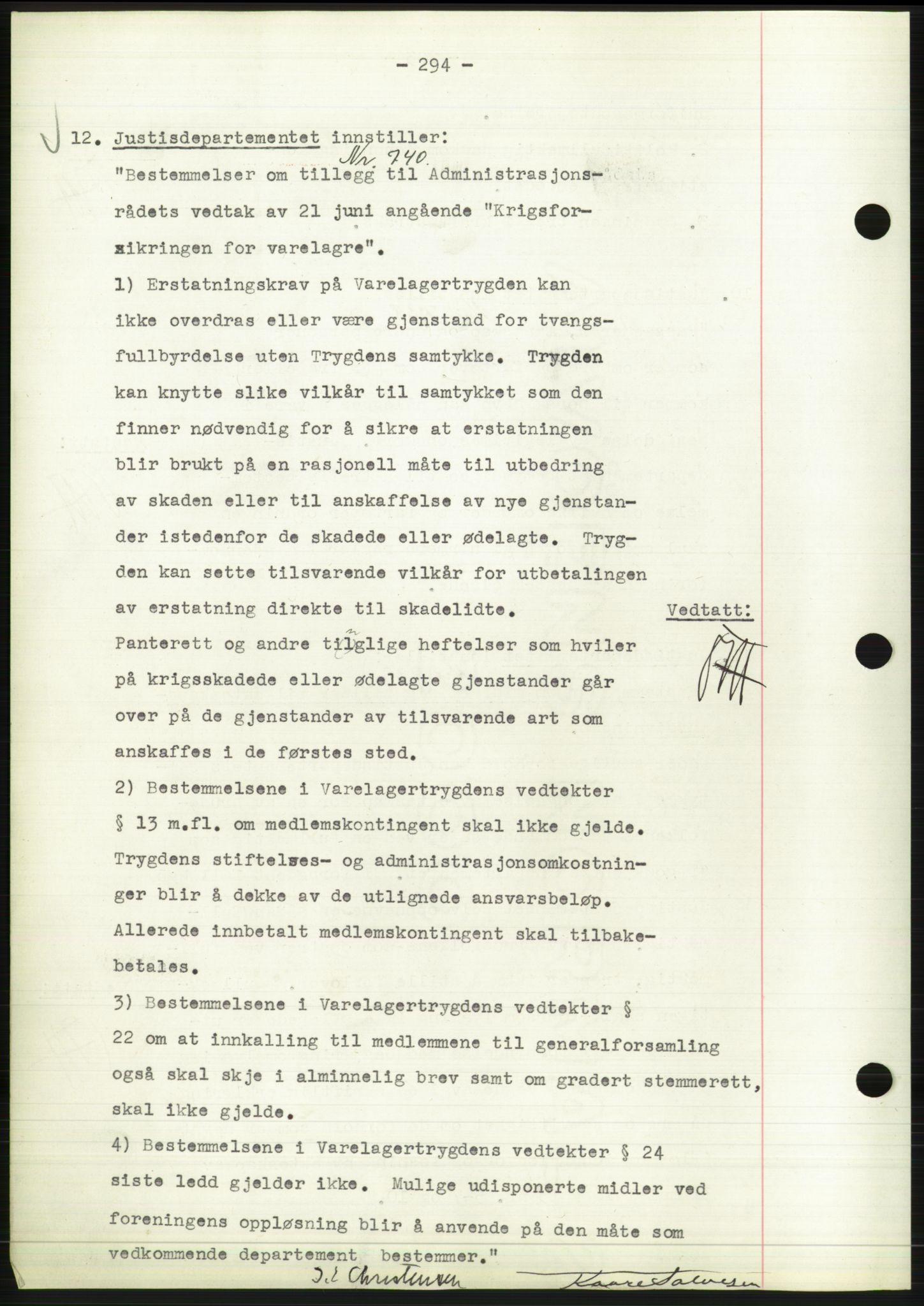 Administrasjonsrådet, RA/S-1004/A/L0002: Vedtaksprotokoll 16/4-25/9, 1940, s. 298