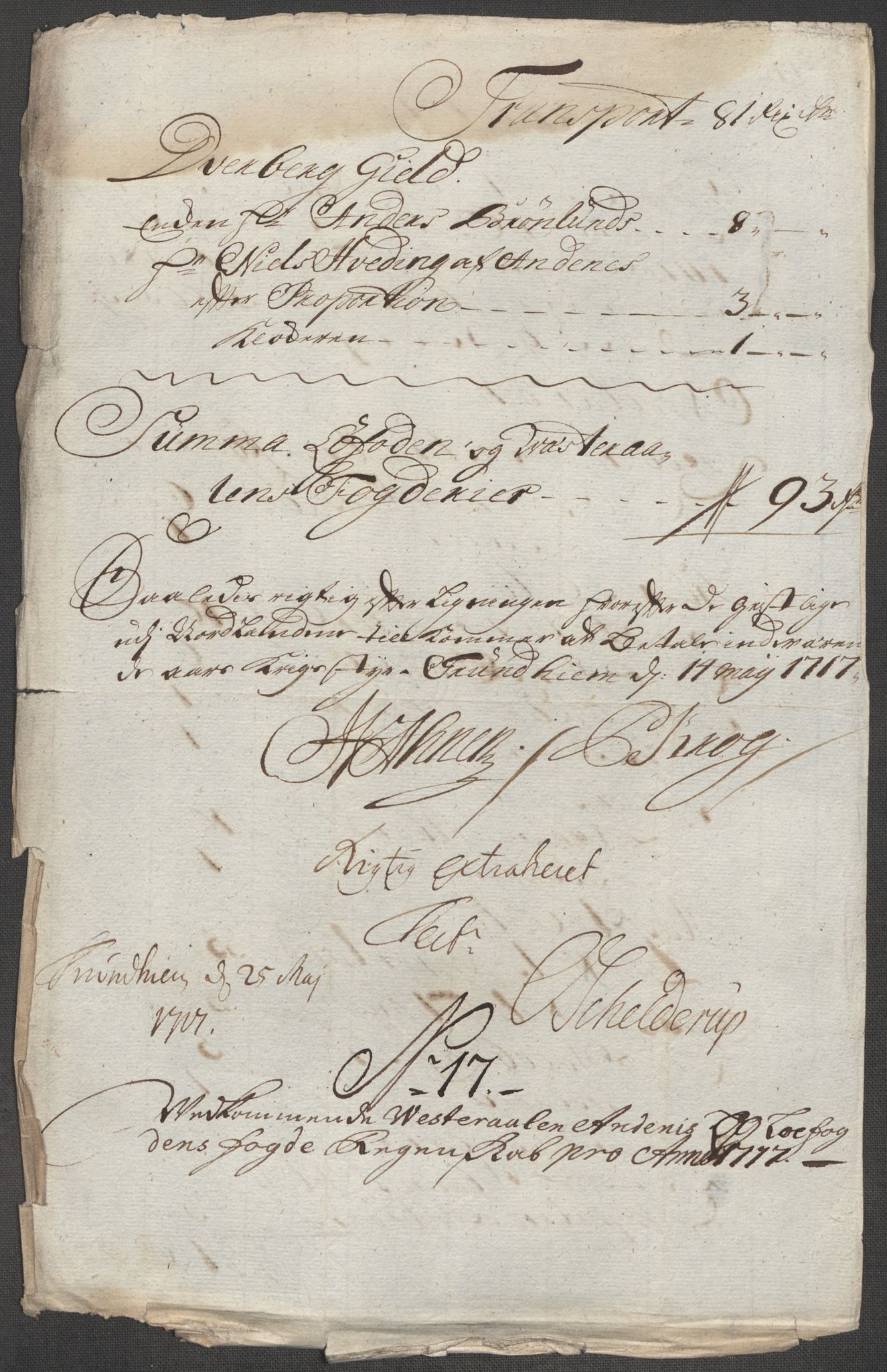 Rentekammeret inntil 1814, Reviderte regnskaper, Fogderegnskap, RA/EA-4092/R67/L4683: Fogderegnskap Vesterålen, Andenes og Lofoten, 1717, s. 128