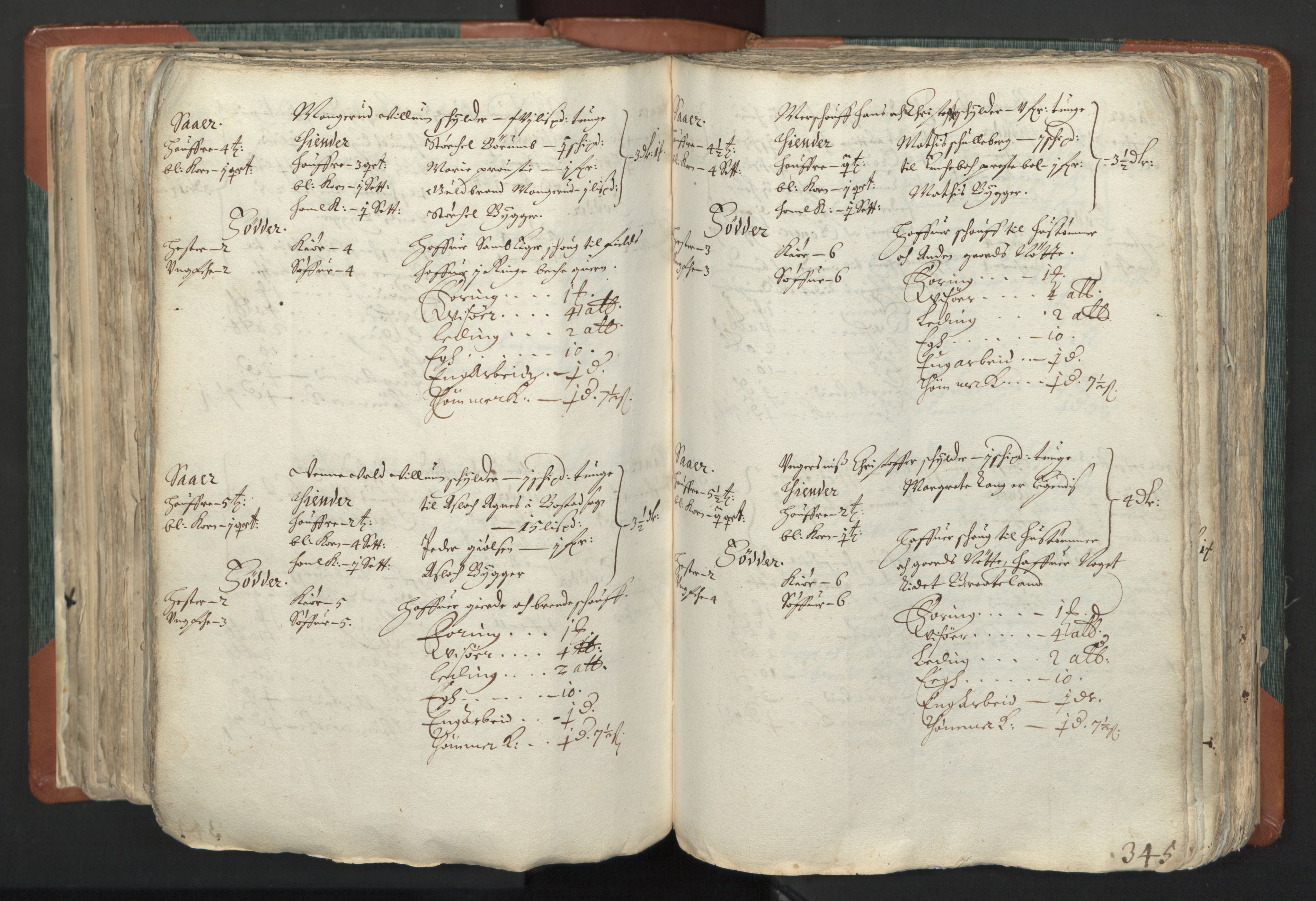 Rentekammeret inntil 1814, Realistisk ordnet avdeling, AV/RA-EA-4070/L/L0004: Kristiania lagdømme. Alminnelig jordebok med skatteligning for Aker, Øvre Romerike og Nedre Romerike fogderier., 1661, s. 344b-345a