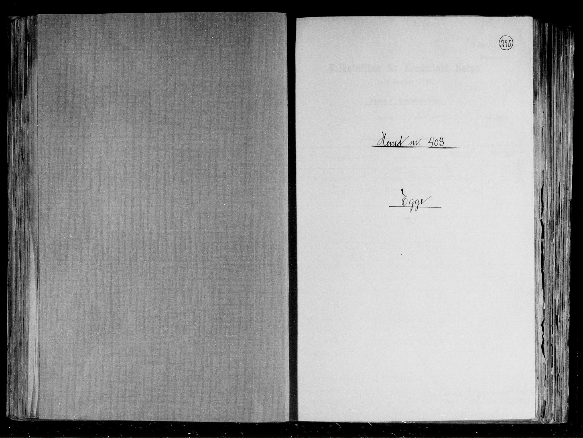 RA, Folketelling 1891 for 1733 Egge herred, 1891, s. 1