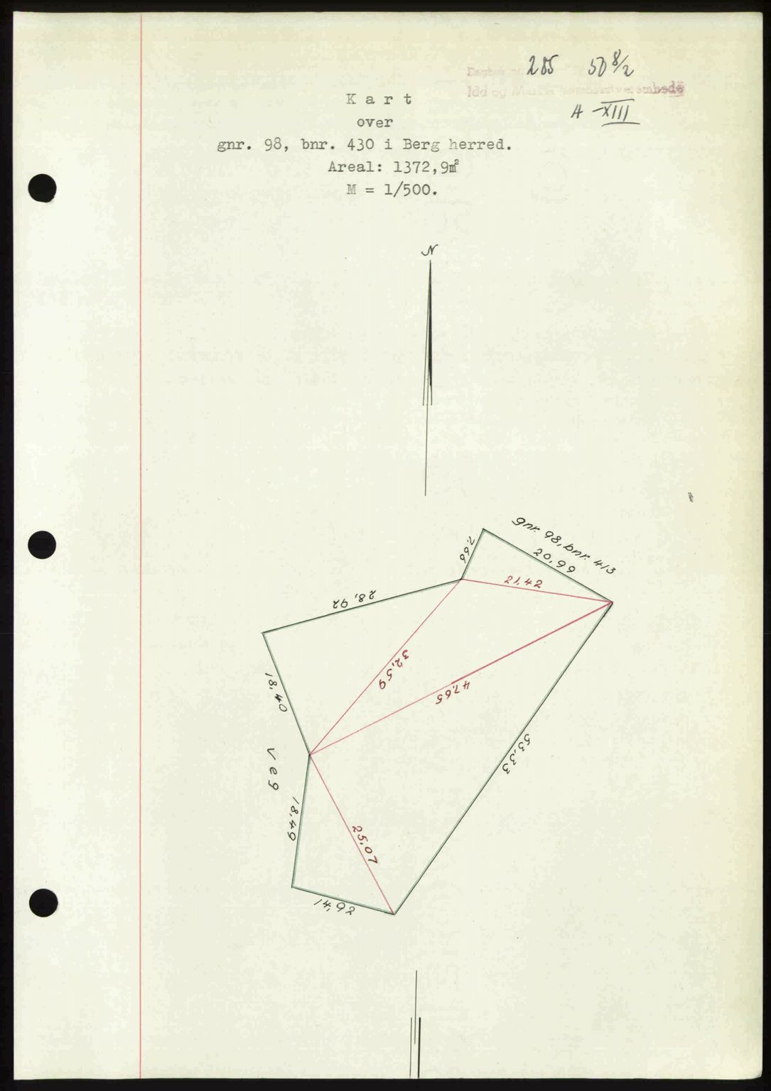 Idd og Marker sorenskriveri, AV/SAO-A-10283/G/Gb/Gbb/L0013: Pantebok nr. A13, 1949-1950, Dagboknr: 285/1950