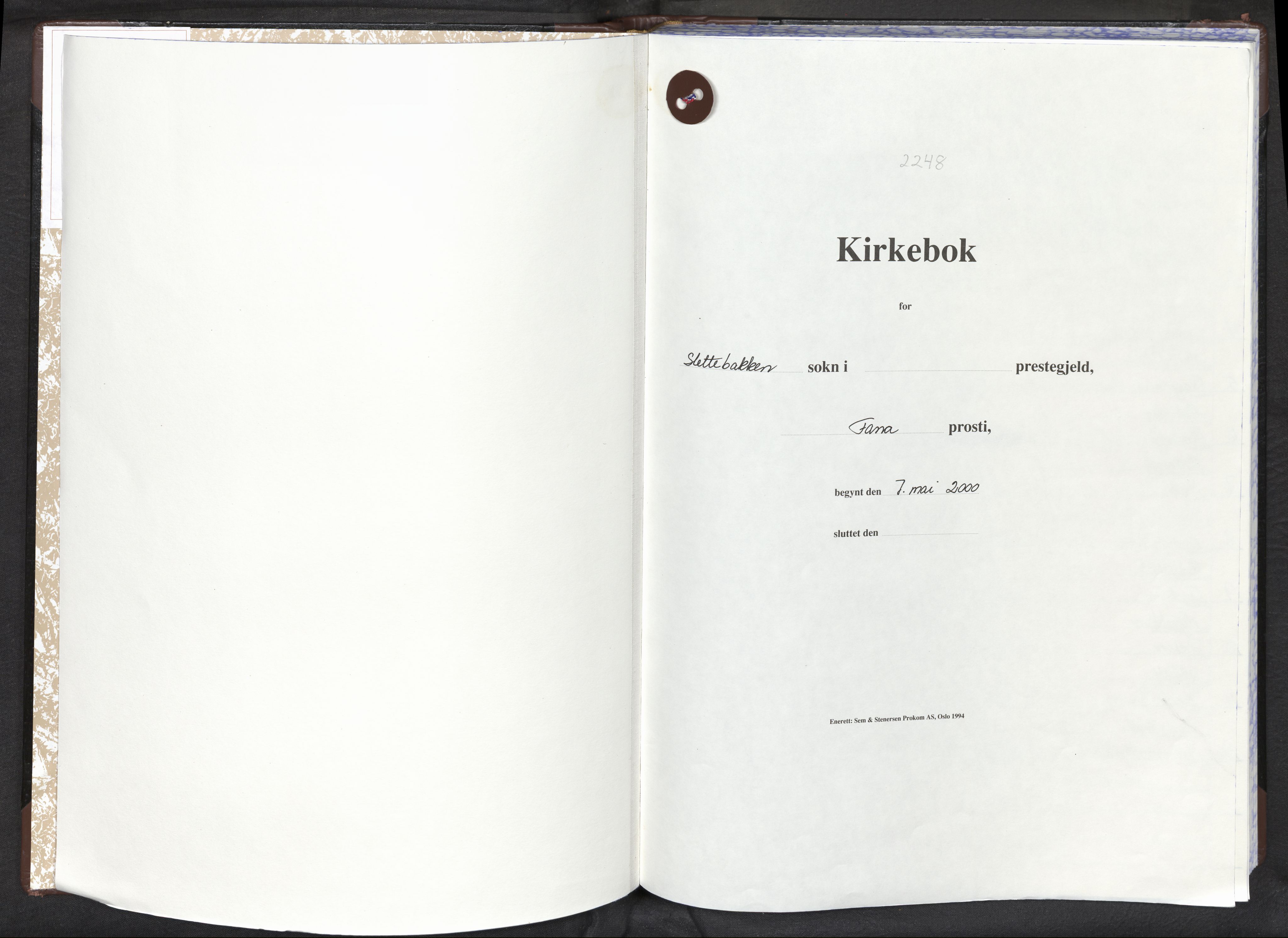 Slettebakken Sokneprestembete, SAB/A-77901/H/Haa: Ministerialbok nr. B 2, 2000-2010
