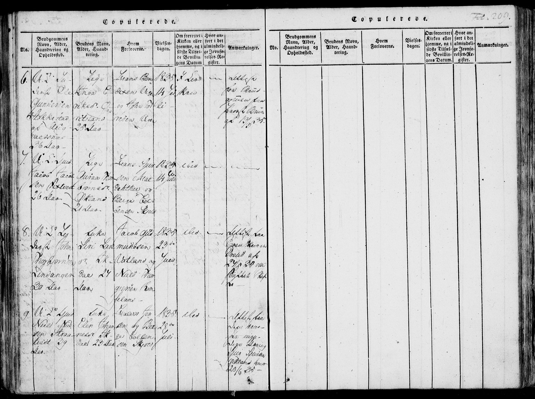 Skjold sokneprestkontor, AV/SAST-A-101847/H/Ha/Haa/L0003: Ministerialbok nr. A 3, 1815-1835, s. 209