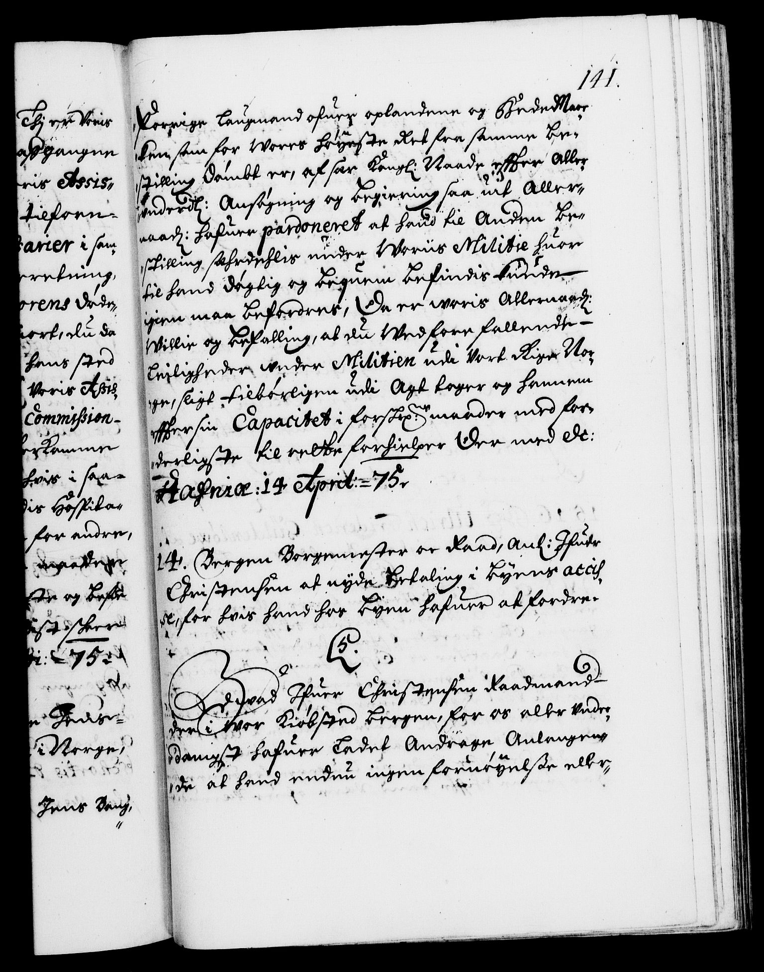 Danske Kanselli 1572-1799, AV/RA-EA-3023/F/Fc/Fca/Fcab/L0012: Norske tegnelser (mikrofilm), 1670-1683, s. 141a