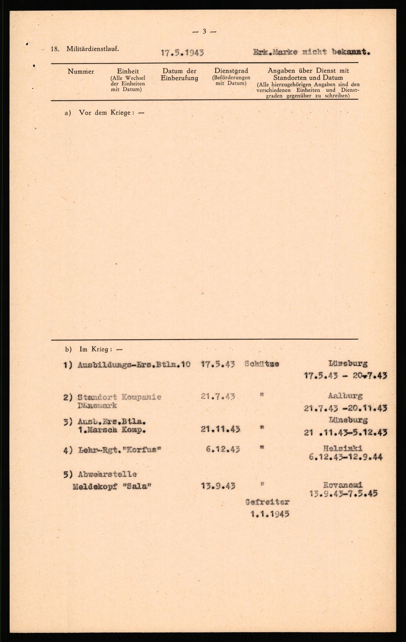 Forsvaret, Forsvarets overkommando II, AV/RA-RAFA-3915/D/Db/L0037: CI Questionaires. Tyske okkupasjonsstyrker i Norge. Tyskere., 1945-1946, s. 390