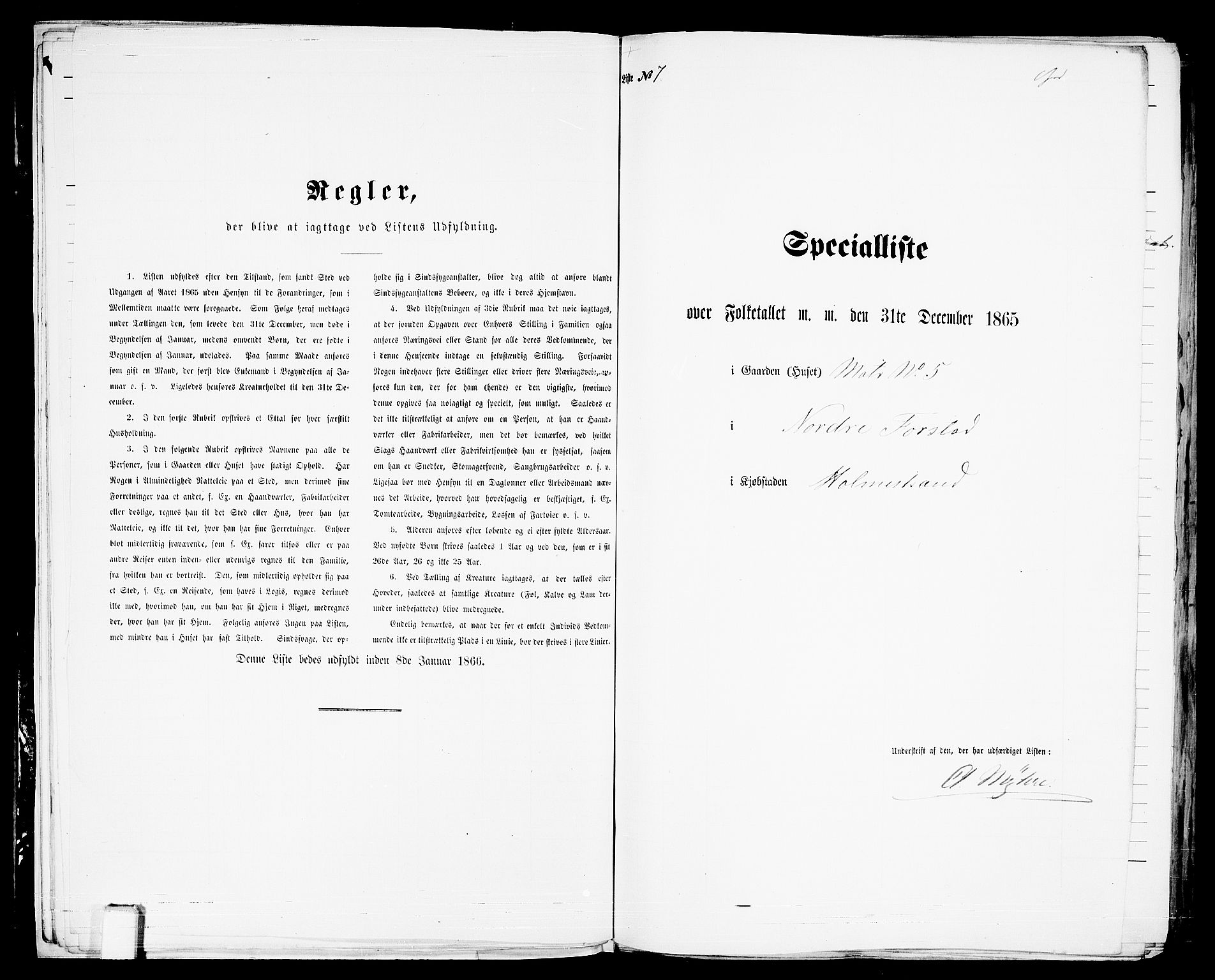 RA, Folketelling 1865 for 0702B Botne prestegjeld, Holmestrand kjøpstad, 1865, s. 20