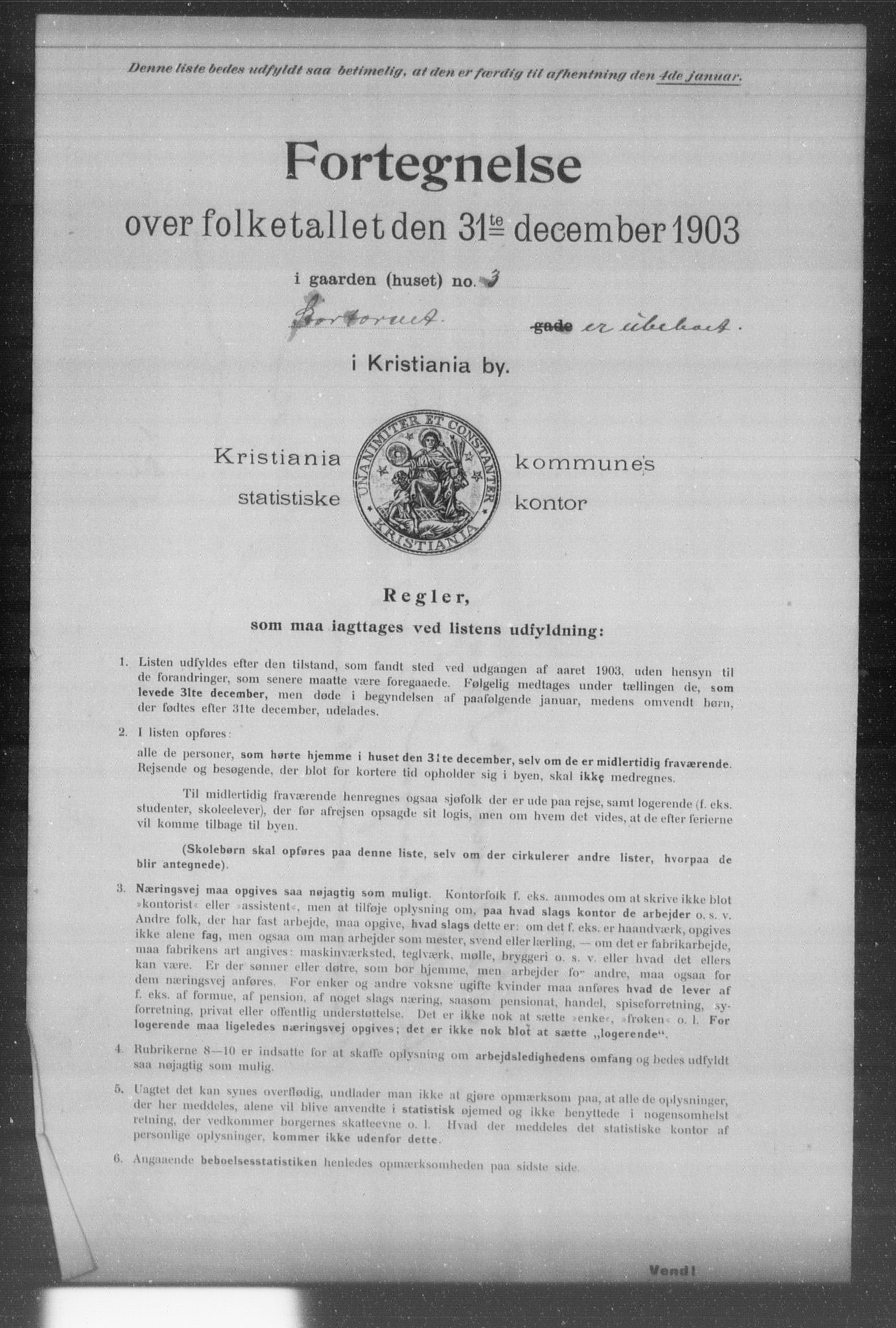 OBA, Kommunal folketelling 31.12.1903 for Kristiania kjøpstad, 1903, s. 20077