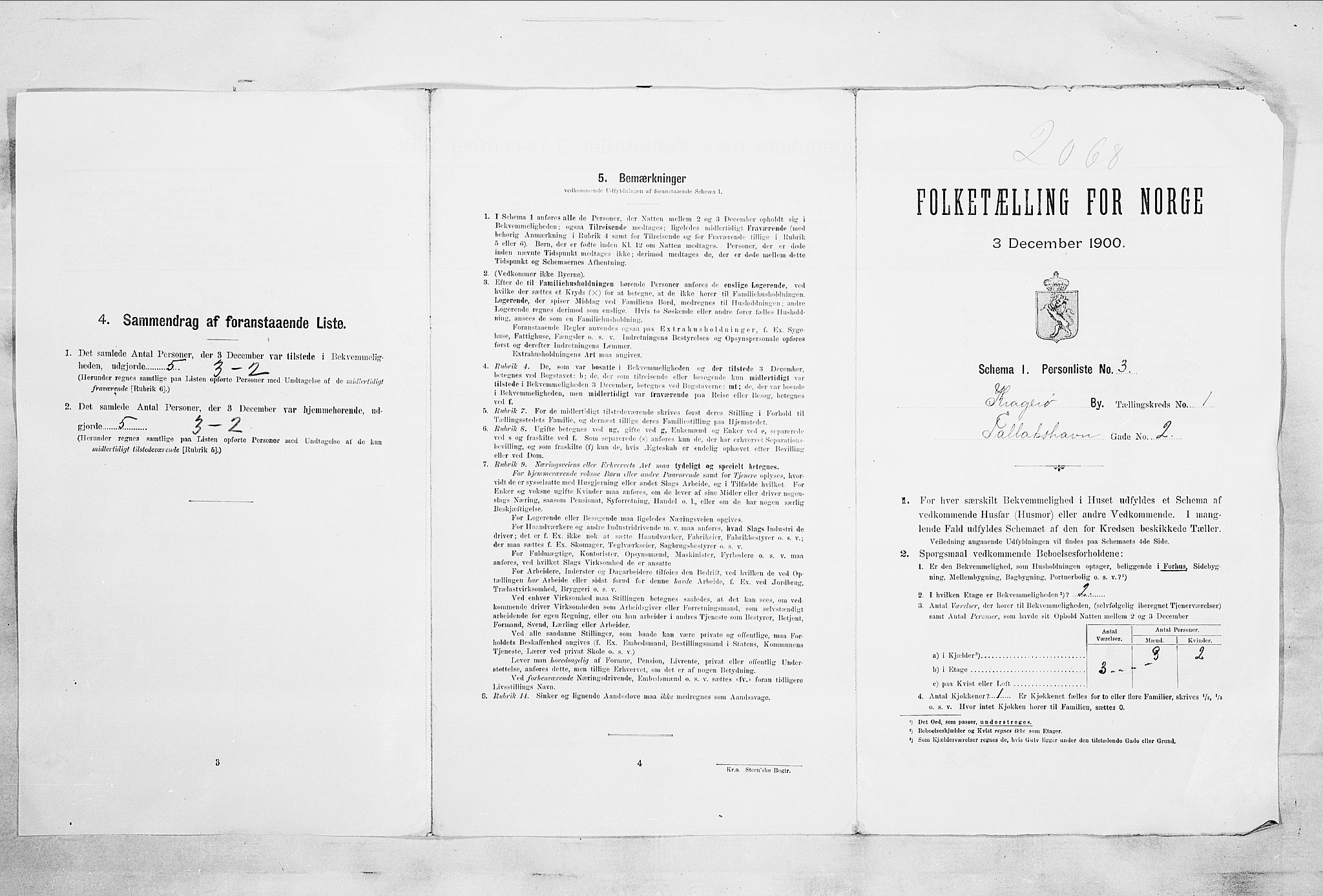 SAKO, Folketelling 1900 for 0801 Kragerø kjøpstad, 1900, s. 72