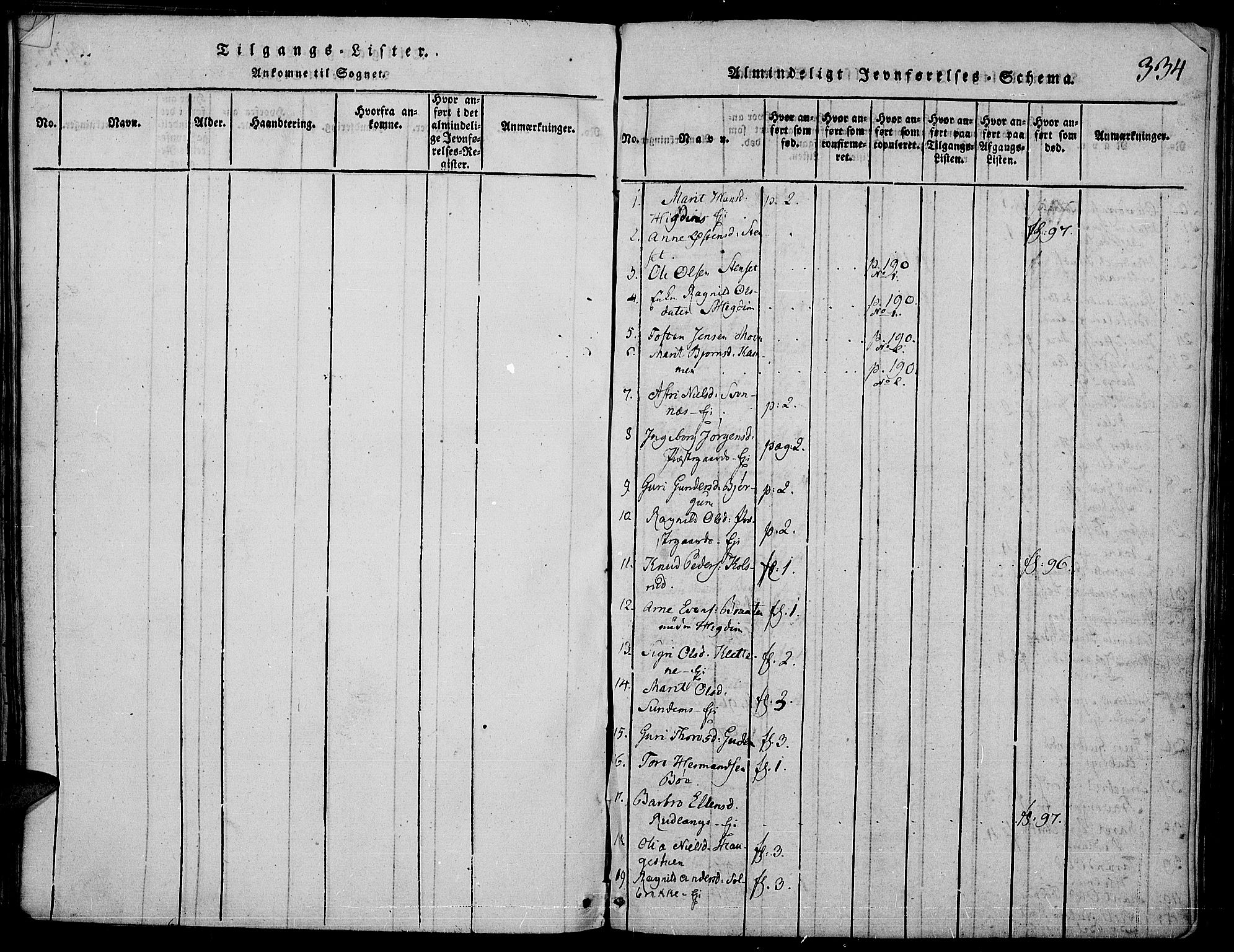 Nord-Aurdal prestekontor, AV/SAH-PREST-132/H/Ha/Haa/L0002: Ministerialbok nr. 2, 1816-1828, s. 334