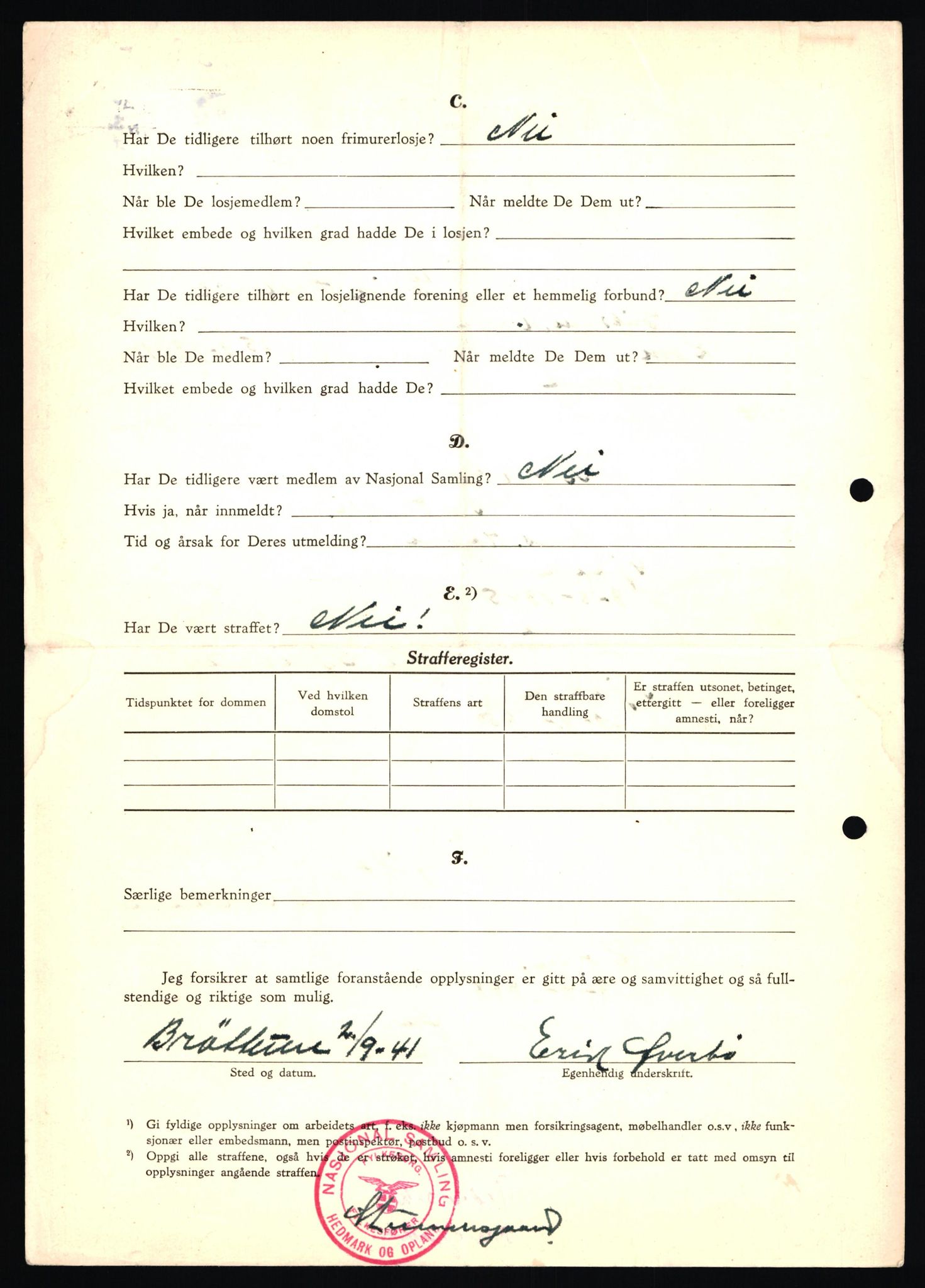 Landssvikarkivet, Hamar politikammer, AV/RA-S-3138-09/D/Dd, 1945-1946, s. 14