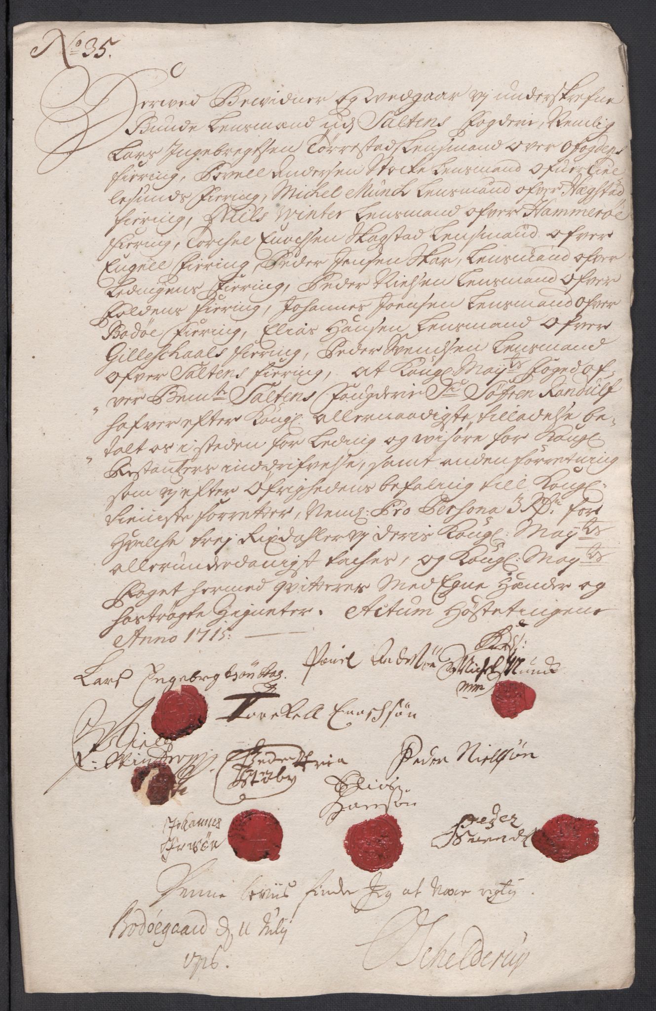 Rentekammeret inntil 1814, Reviderte regnskaper, Fogderegnskap, AV/RA-EA-4092/R66/L4585: Fogderegnskap Salten, 1715, s. 316