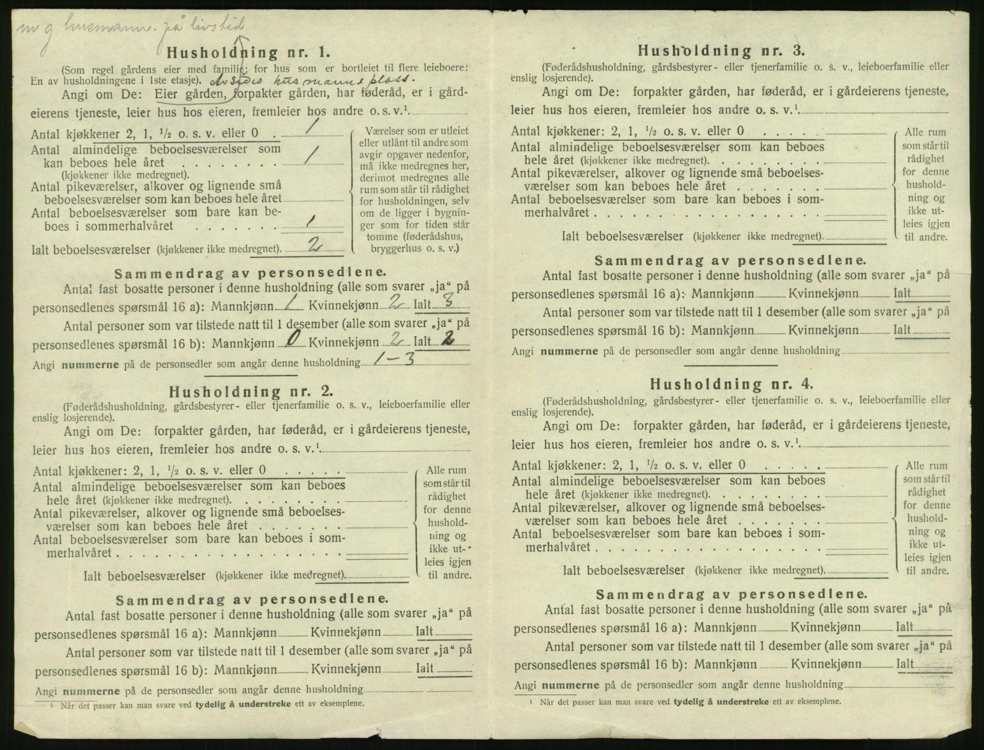 SAST, Folketelling 1920 for 1157 Vikedal herred, 1920, s. 1190