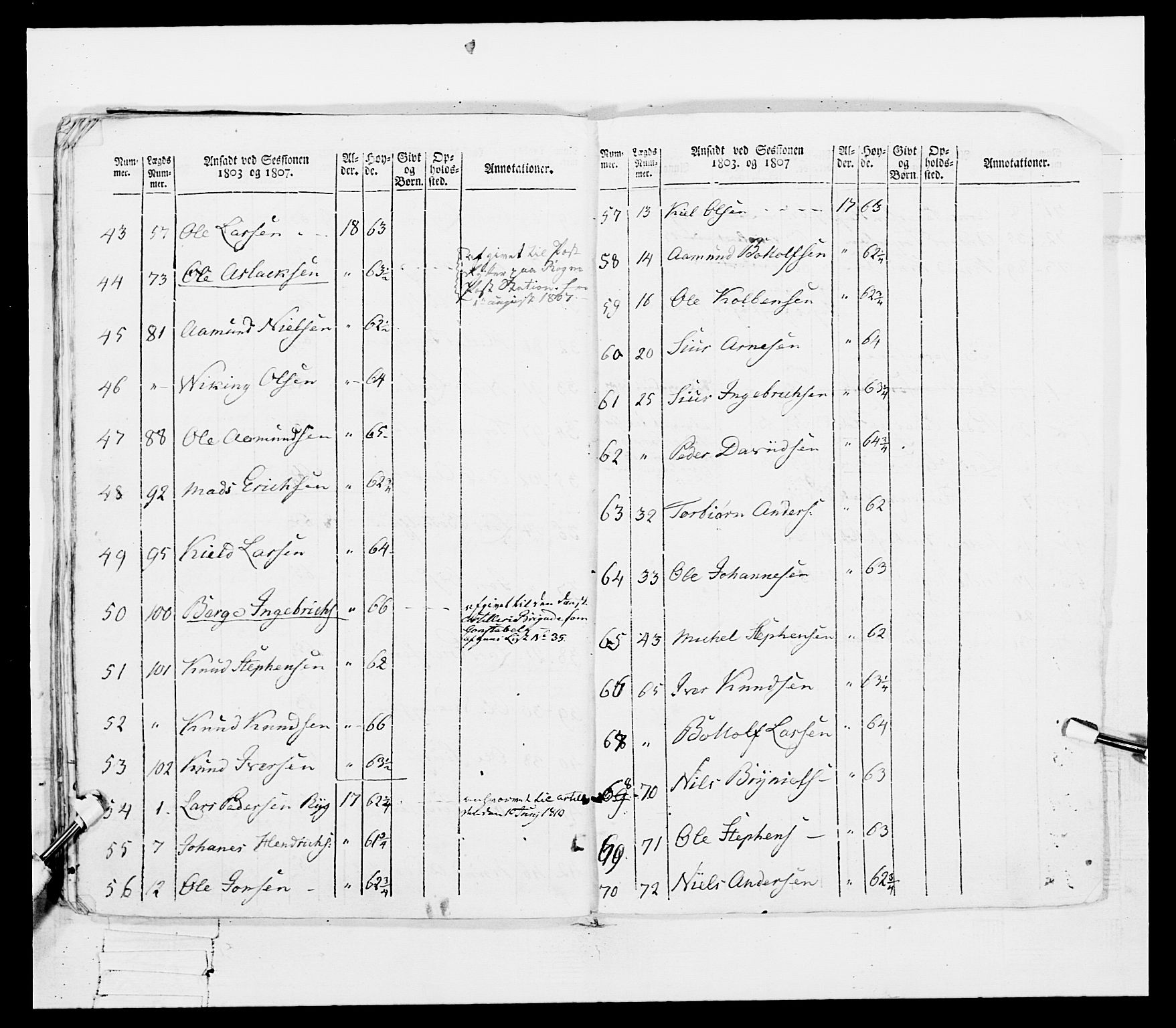 Generalitets- og kommissariatskollegiet, Det kongelige norske kommissariatskollegium, RA/EA-5420/E/Eh/L0097: Bergenhusiske nasjonale infanteriregiment, 1803-1807, s. 272