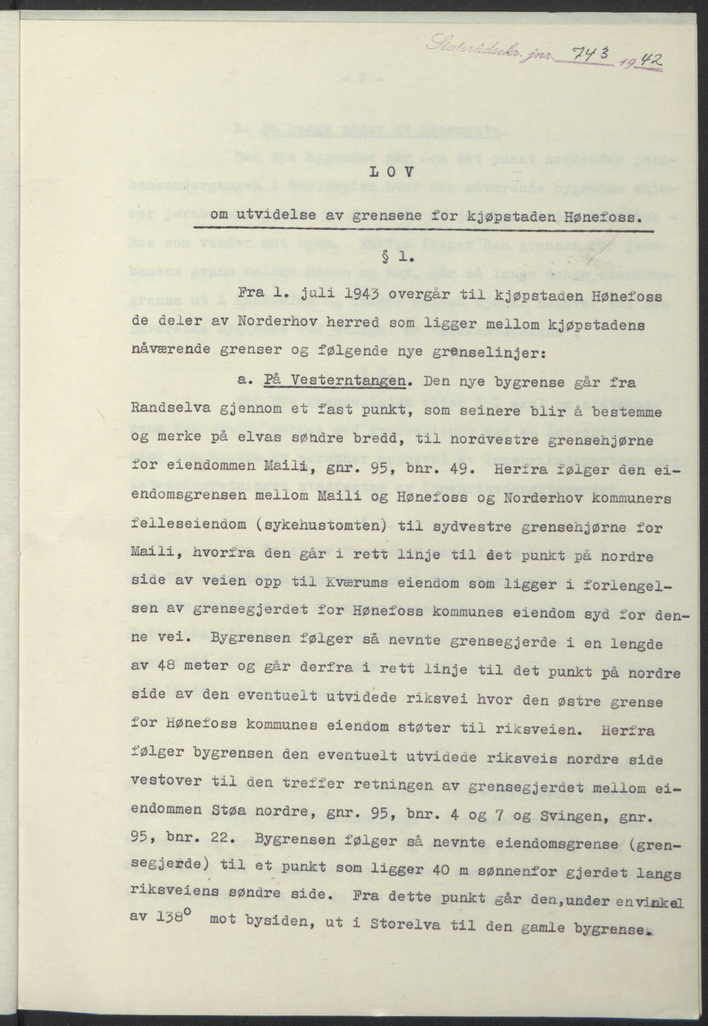 NS-administrasjonen 1940-1945 (Statsrådsekretariatet, de kommisariske statsråder mm), RA/S-4279/D/Db/L0098: Lover II, 1942, s. 499