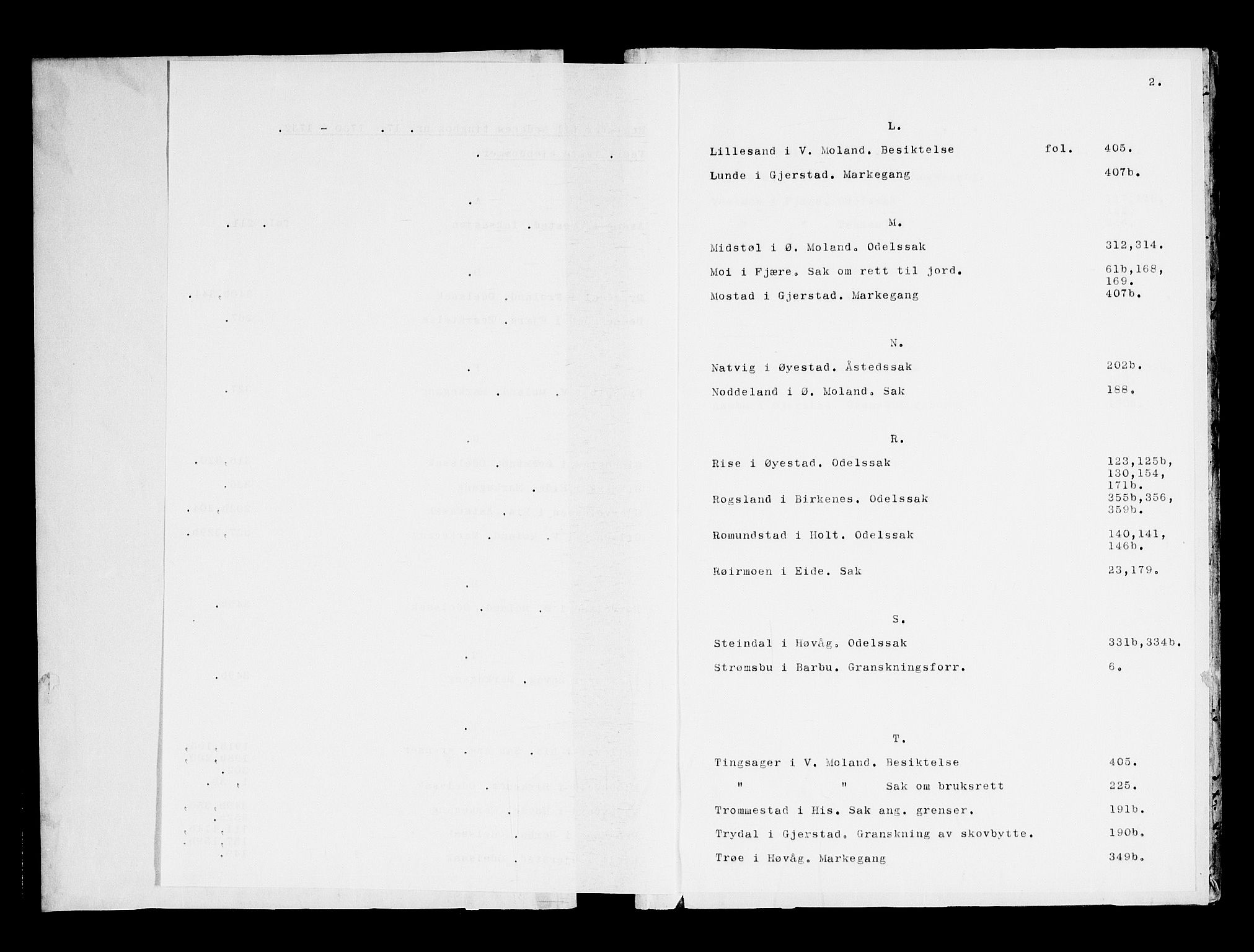 Nedenes sorenskriveri før 1824, AV/SAK-1221-0007/F/Fa/L0022: Tingbok med register nr 17, 1730-1732