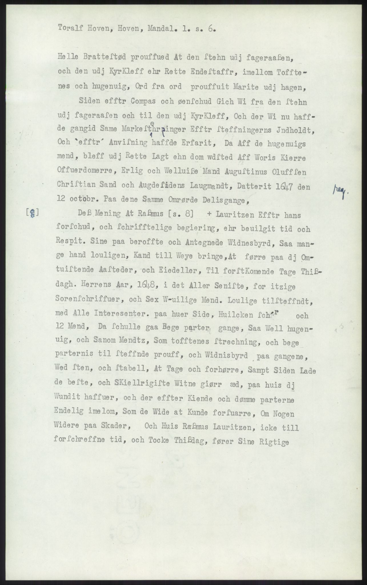 Samlinger til kildeutgivelse, Diplomavskriftsamlingen, AV/RA-EA-4053/H/Ha, s. 1684