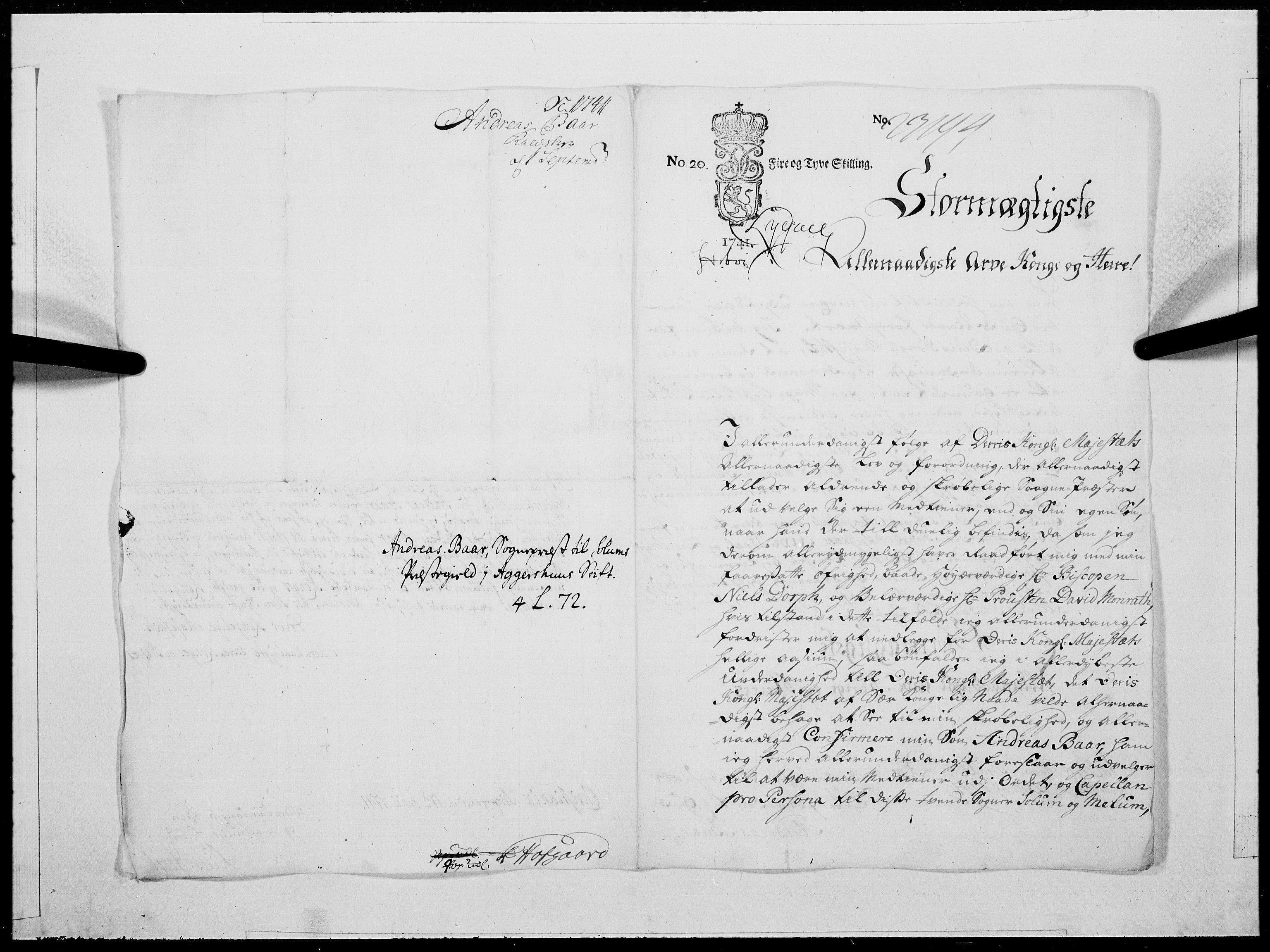 Danske Kanselli 1572-1799, AV/RA-EA-3023/F/Fc/Fcc/Fcca/L0134: Norske innlegg 1572-1799, 1741, s. 166