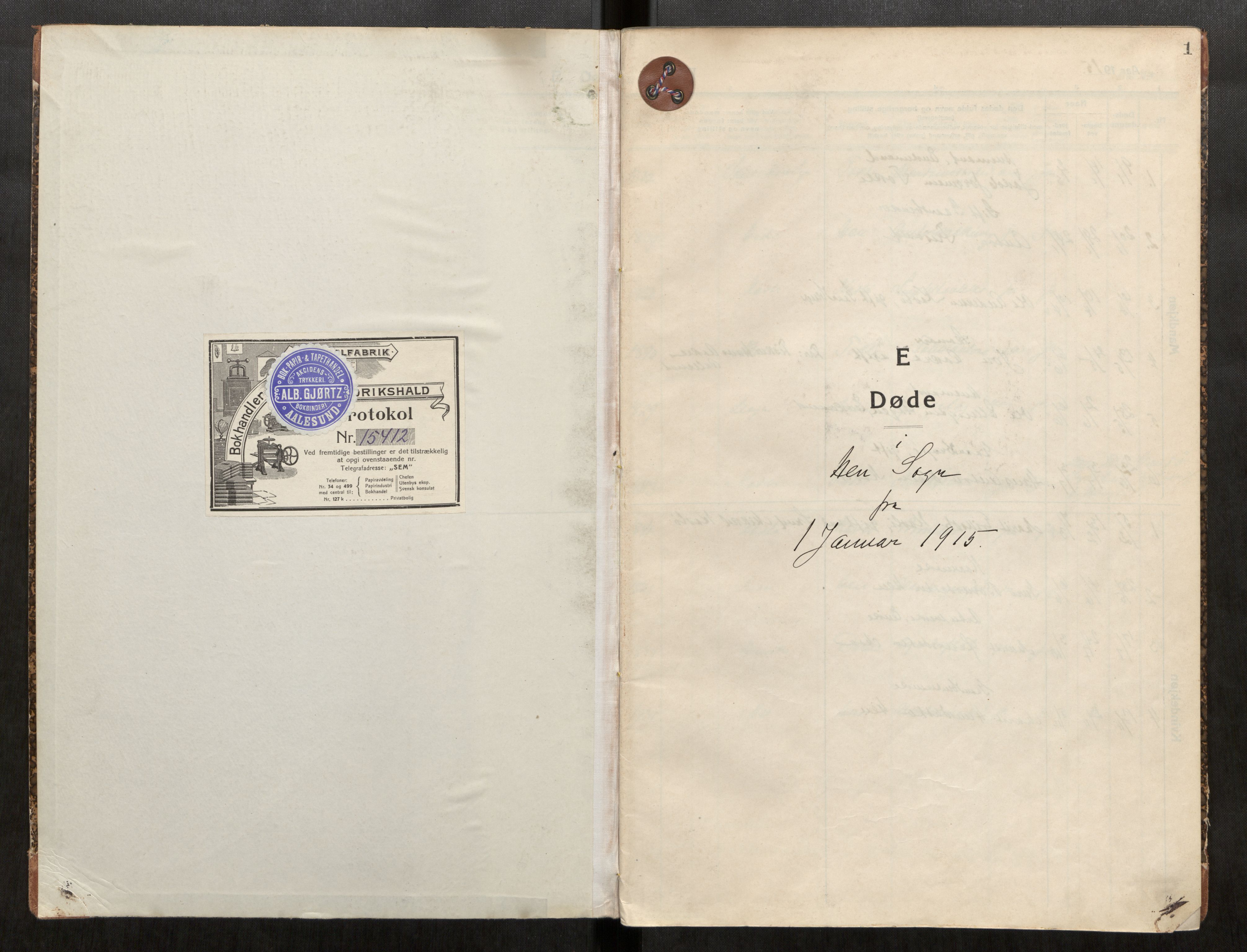 Ministerialprotokoller, klokkerbøker og fødselsregistre - Møre og Romsdal, AV/SAT-A-1454/545/L0595: Ministerialbok nr. 545A05, 1915-1921, s. 1