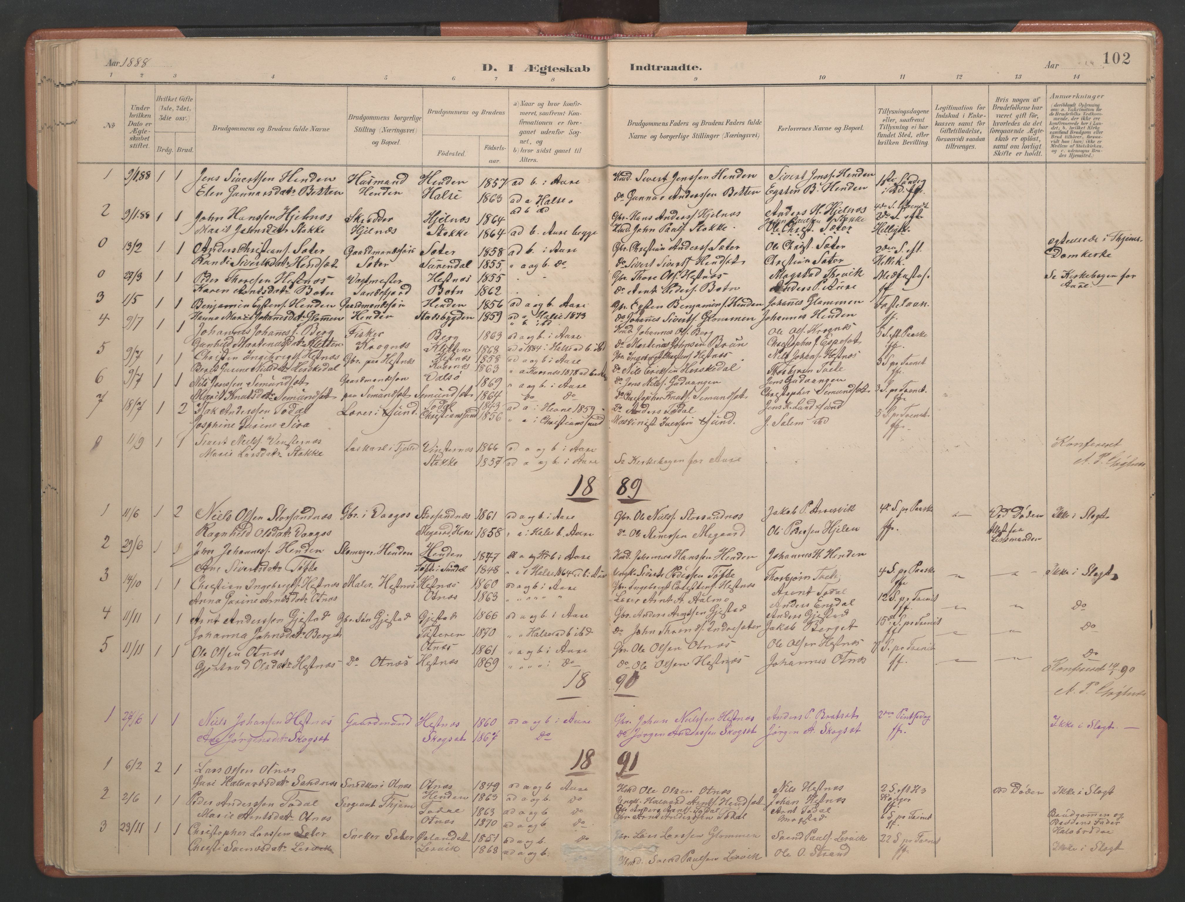 Ministerialprotokoller, klokkerbøker og fødselsregistre - Møre og Romsdal, SAT/A-1454/580/L0926: Klokkerbok nr. 580C01, 1882-1903, s. 102