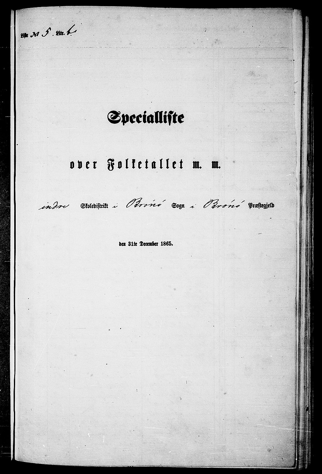 RA, Folketelling 1865 for 1814P Brønnøy prestegjeld, 1865, s. 111