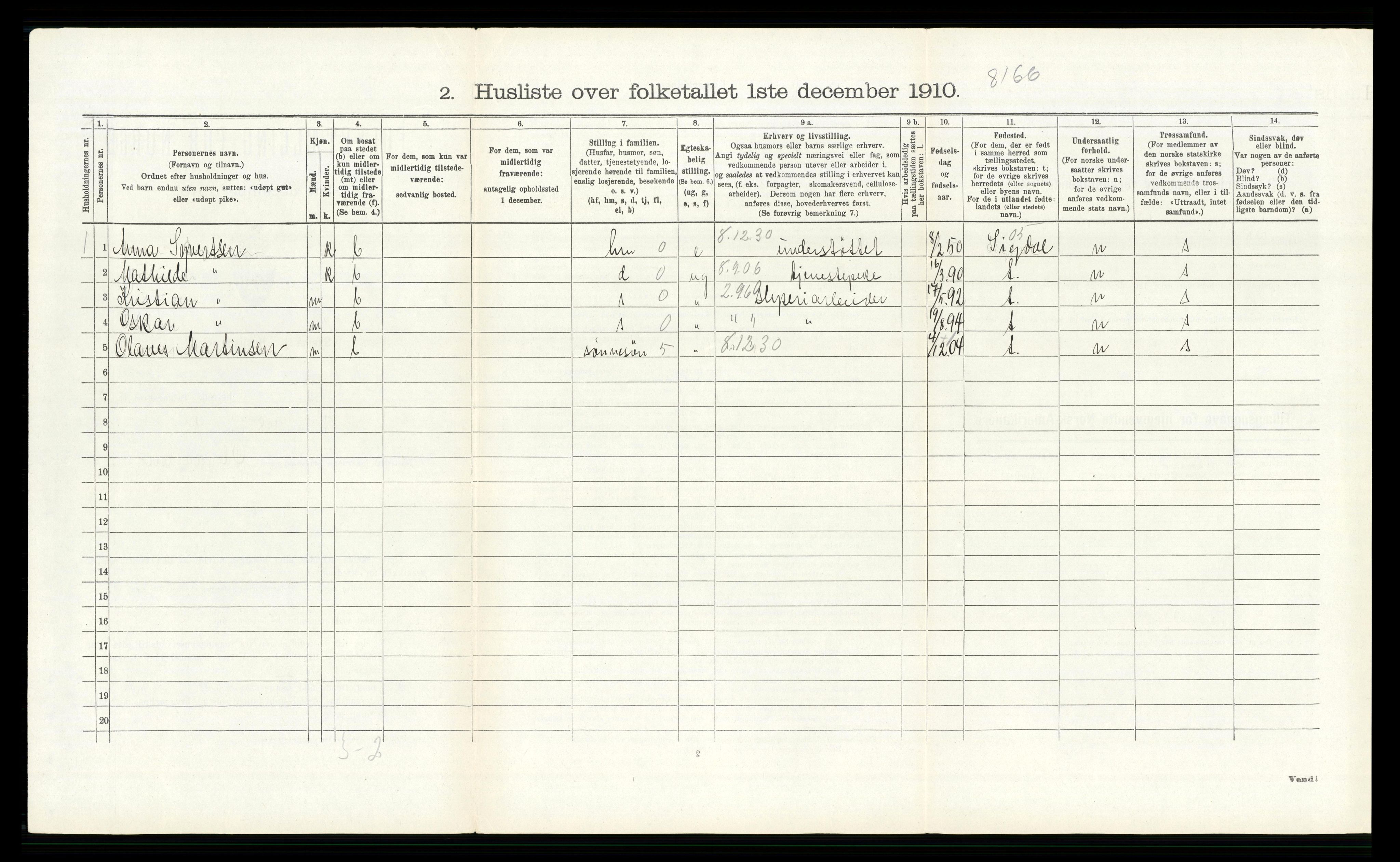 RA, Folketelling 1910 for 0623 Modum herred, 1910, s. 3031