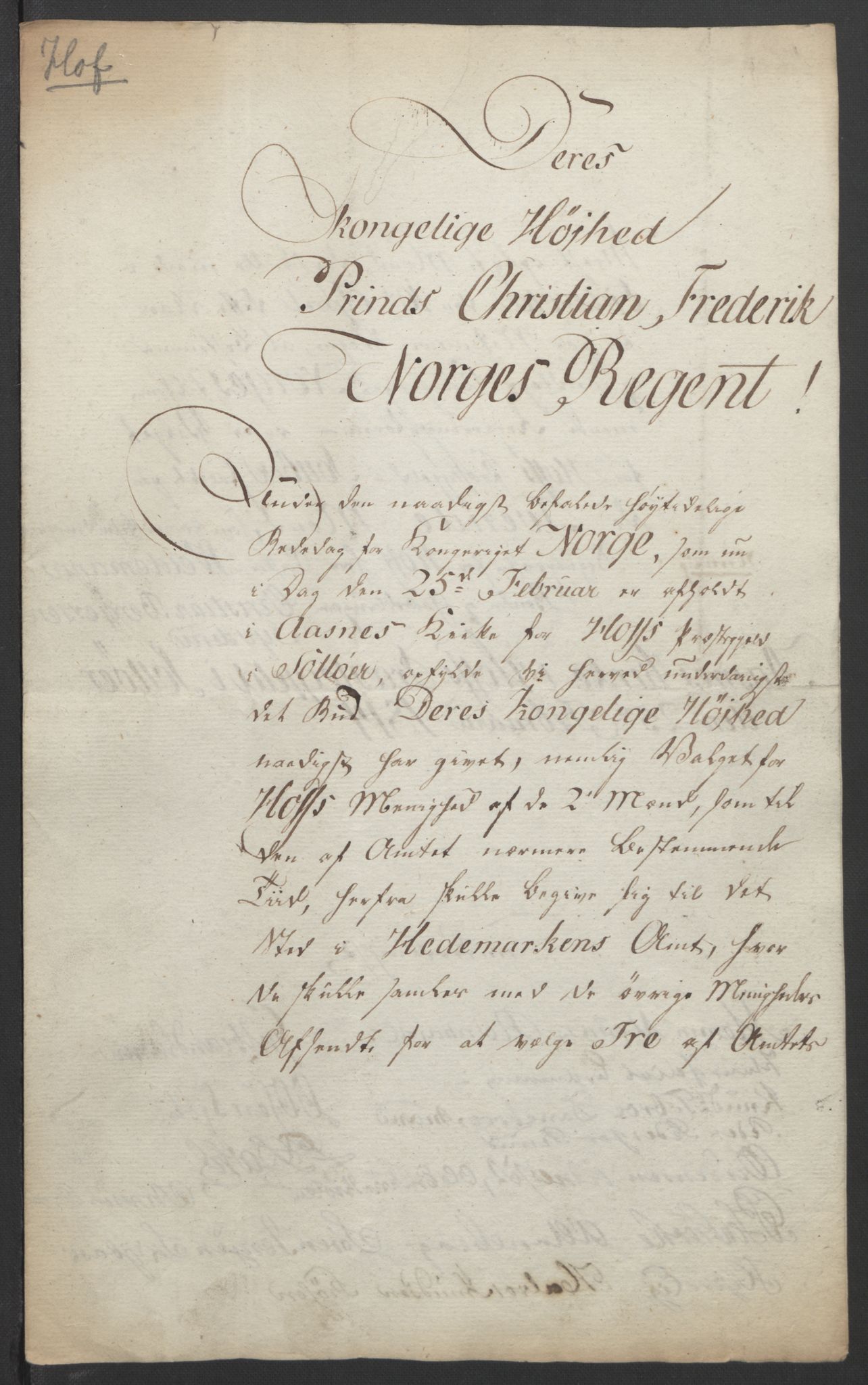 Statsrådssekretariatet, AV/RA-S-1001/D/Db/L0007: Fullmakter for Eidsvollsrepresentantene i 1814. , 1814, s. 223