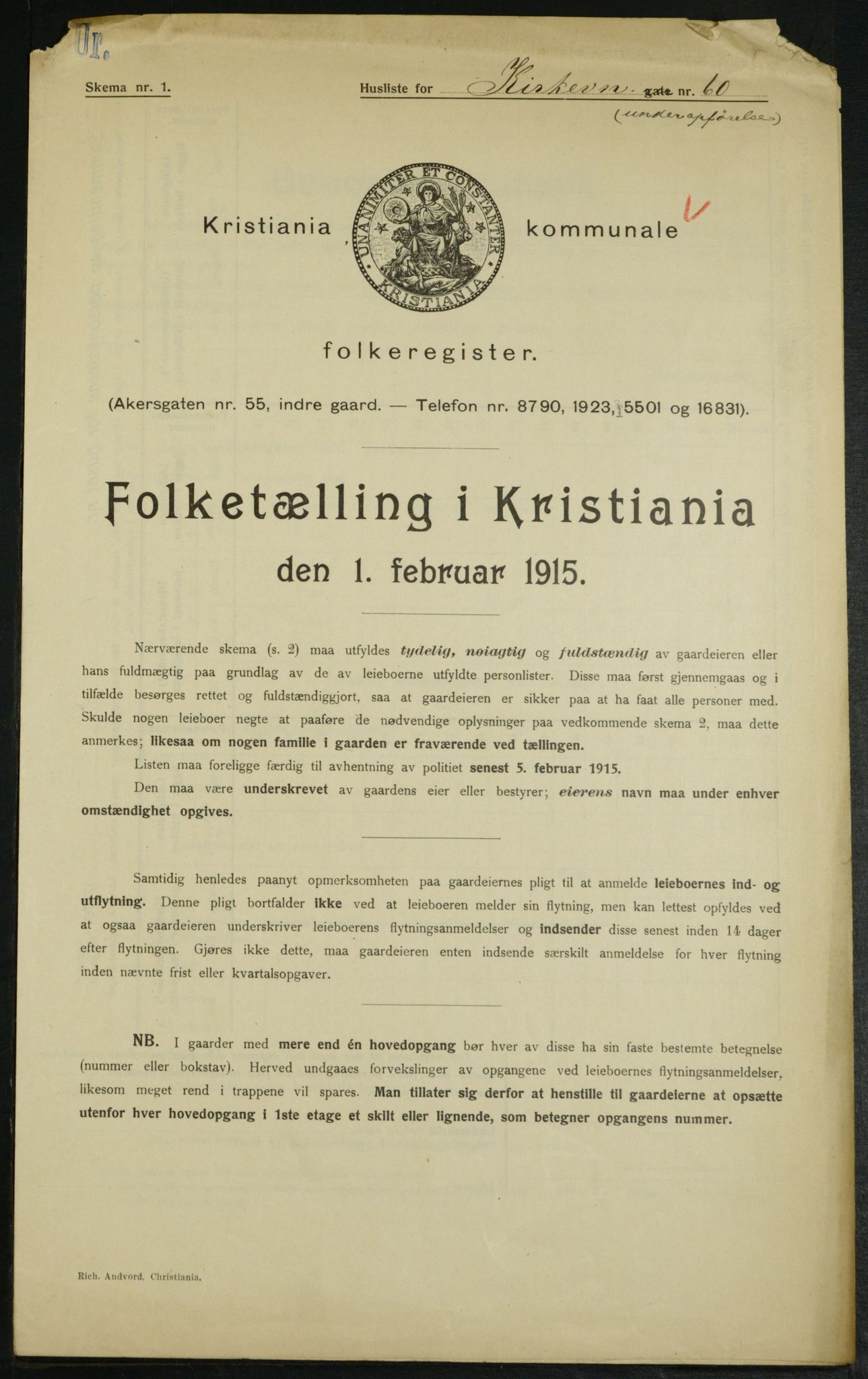OBA, Kommunal folketelling 1.2.1915 for Kristiania, 1915, s. 81503
