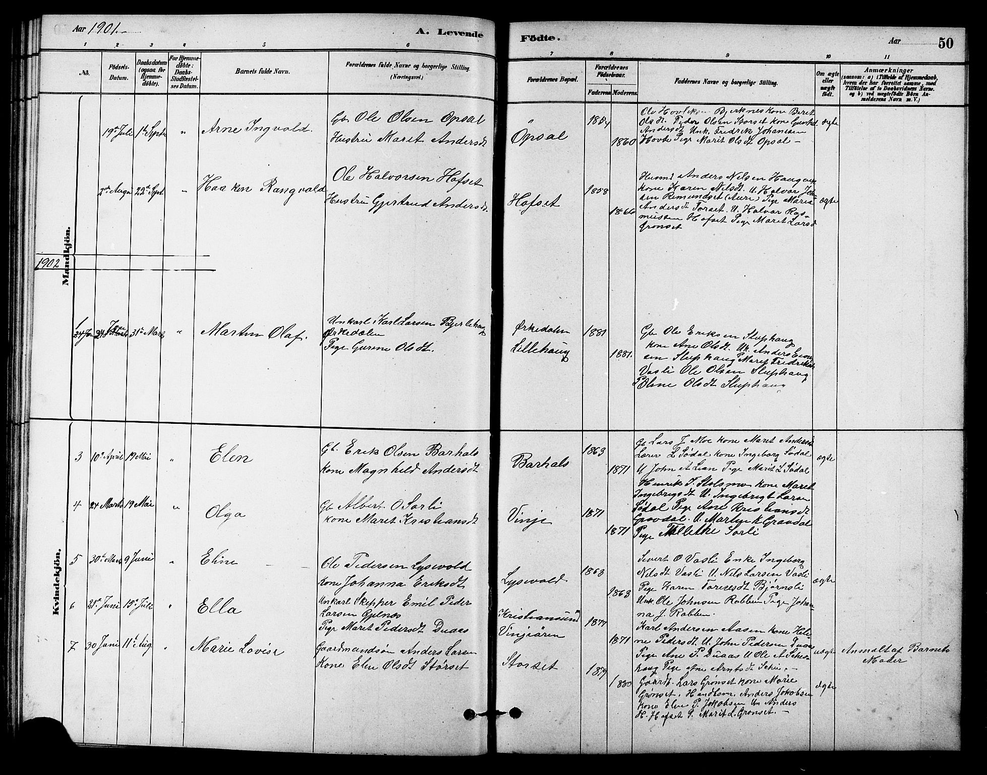 Ministerialprotokoller, klokkerbøker og fødselsregistre - Sør-Trøndelag, AV/SAT-A-1456/631/L0514: Klokkerbok nr. 631C02, 1879-1912, s. 50