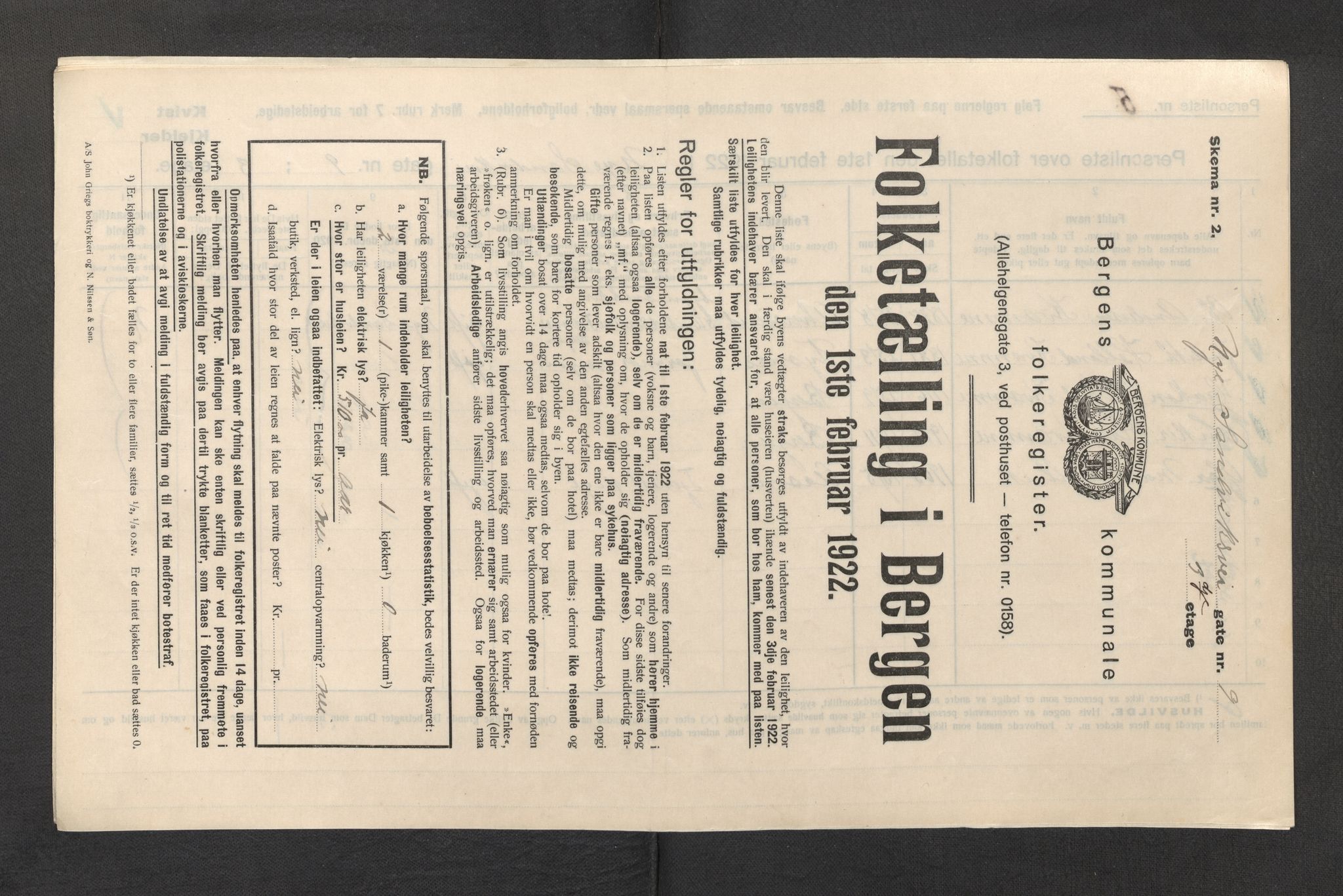 SAB, Kommunal folketelling 1922 for Bergen kjøpstad, 1922, s. 34643