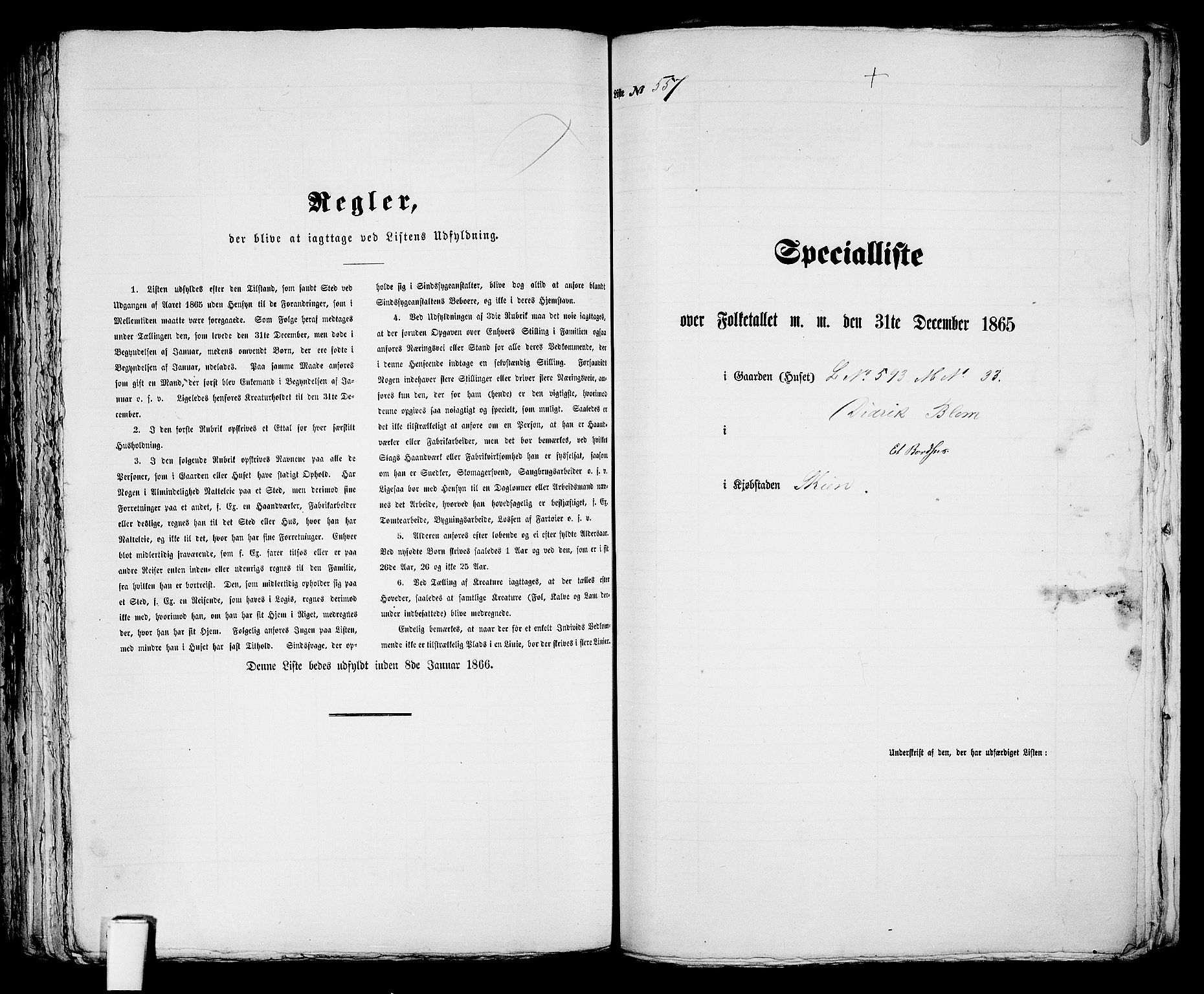 RA, Folketelling 1865 for 0806P Skien prestegjeld, 1865, s. 1142