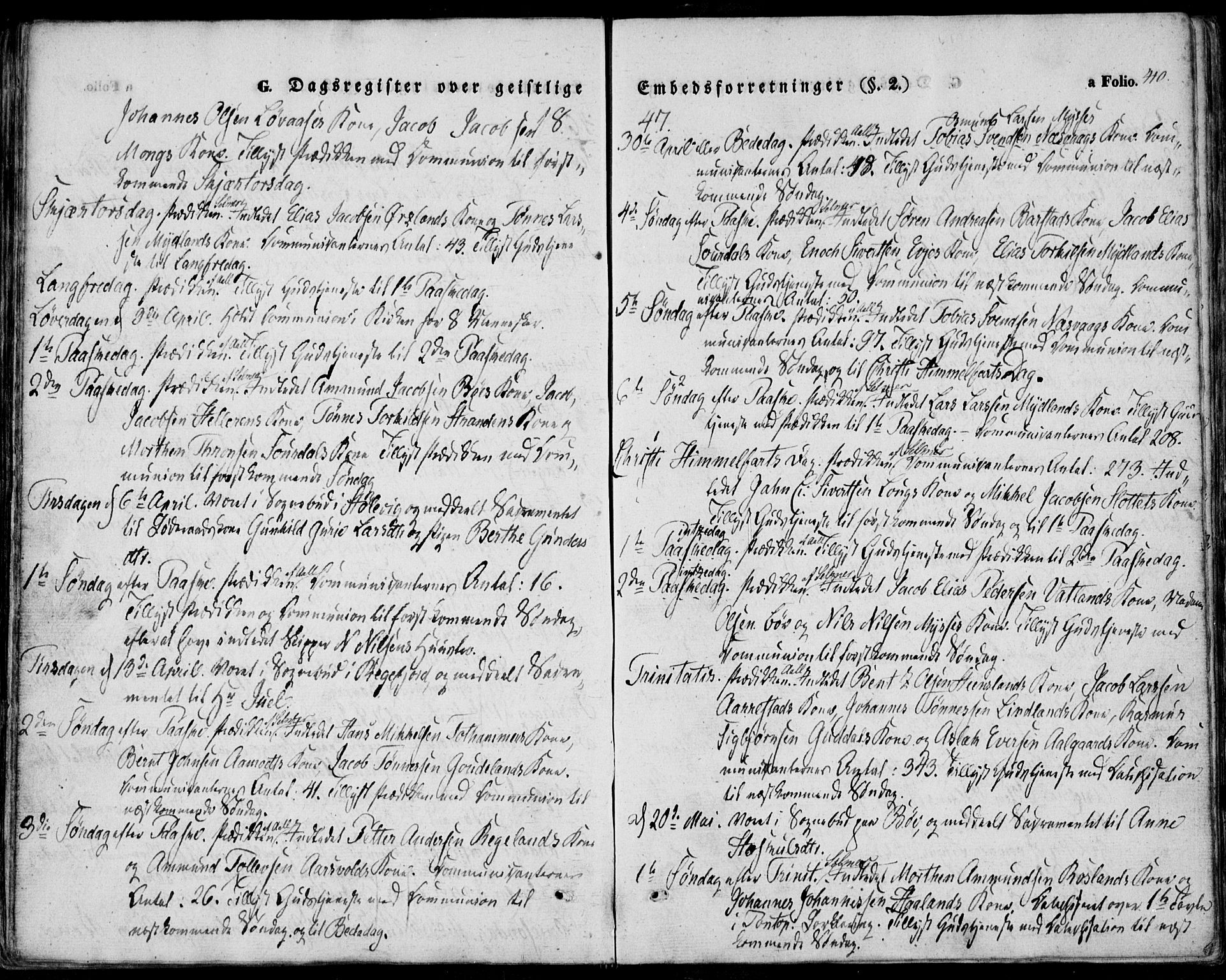 Sokndal sokneprestkontor, SAST/A-101808: Ministerialbok nr. A 8.2, 1842-1857, s. 410