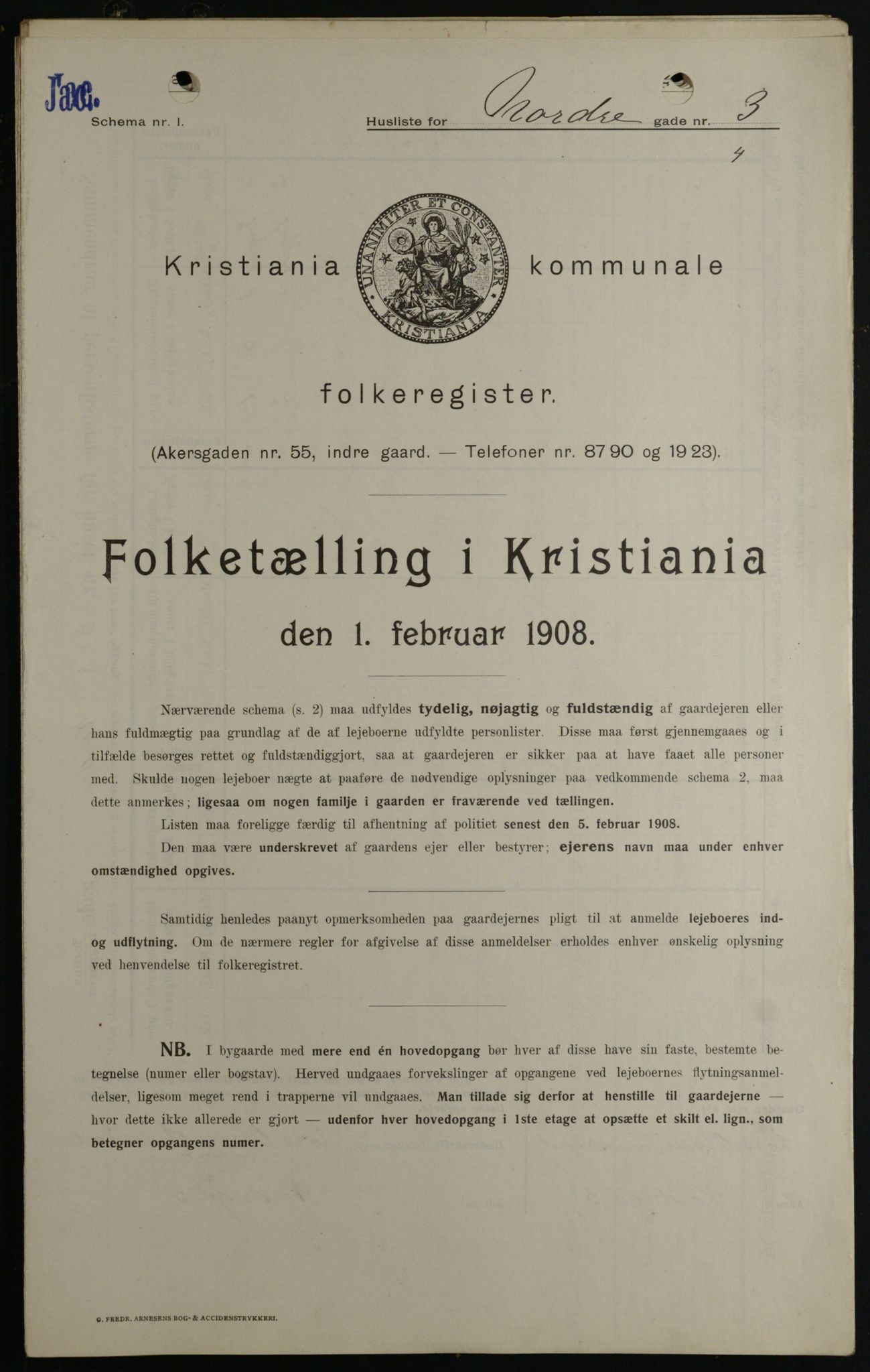 OBA, Kommunal folketelling 1.2.1908 for Kristiania kjøpstad, 1908, s. 65620