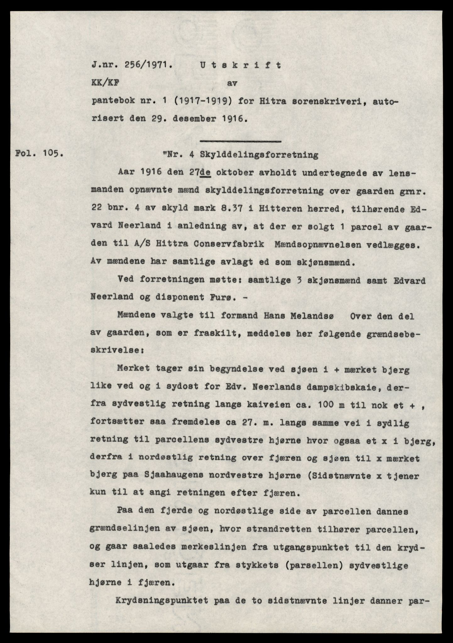 Statsarkivet i Trondheim, AV/SAT-A-4183/J/Jf/L0031: Pantebok 1 - 23 og A3 for Hitra og utskiftningsprotokoller, 1917-1938