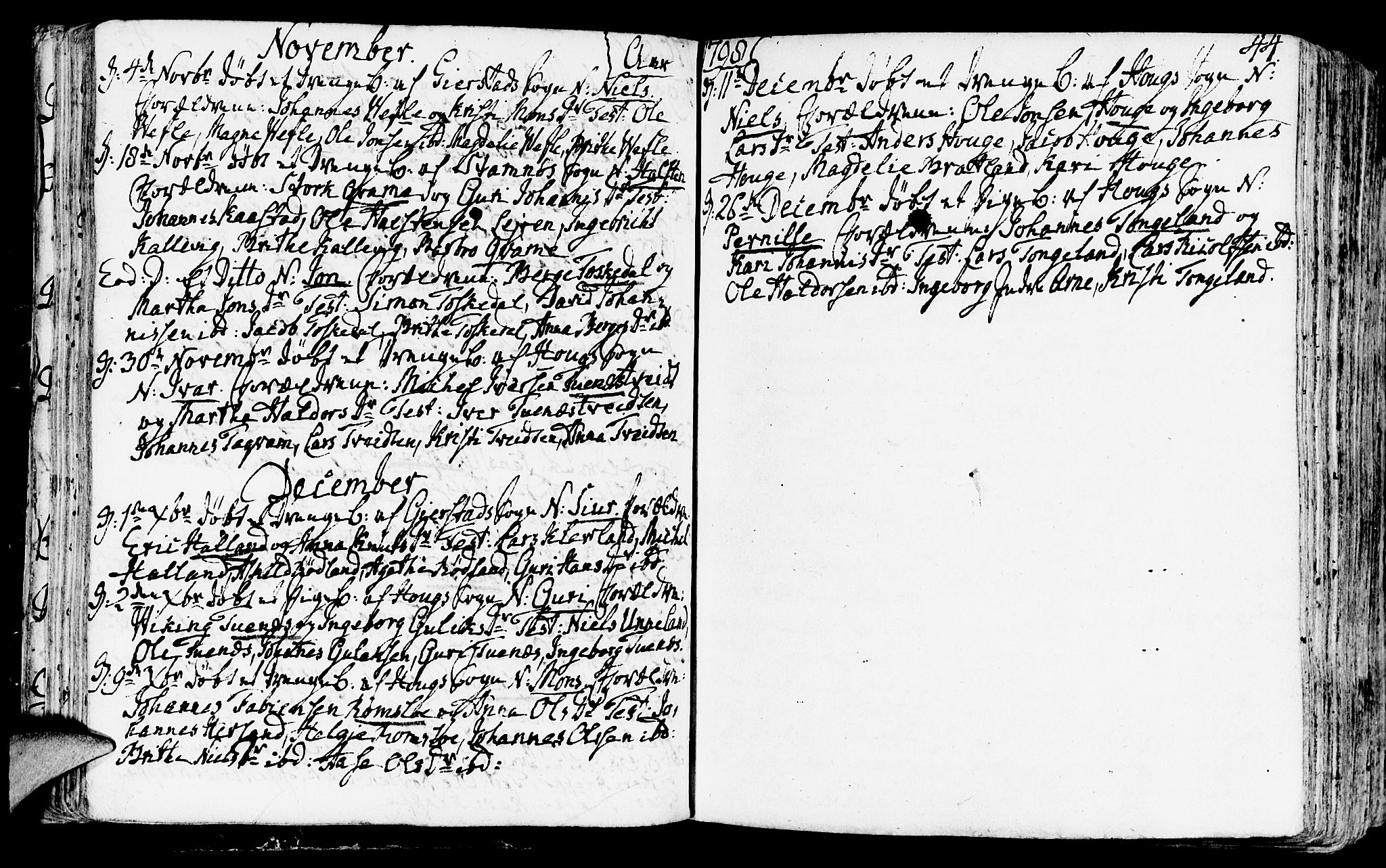 Haus sokneprestembete, SAB/A-75601/H/Haa: Ministerialbok nr. A 11, 1796-1816, s. 44