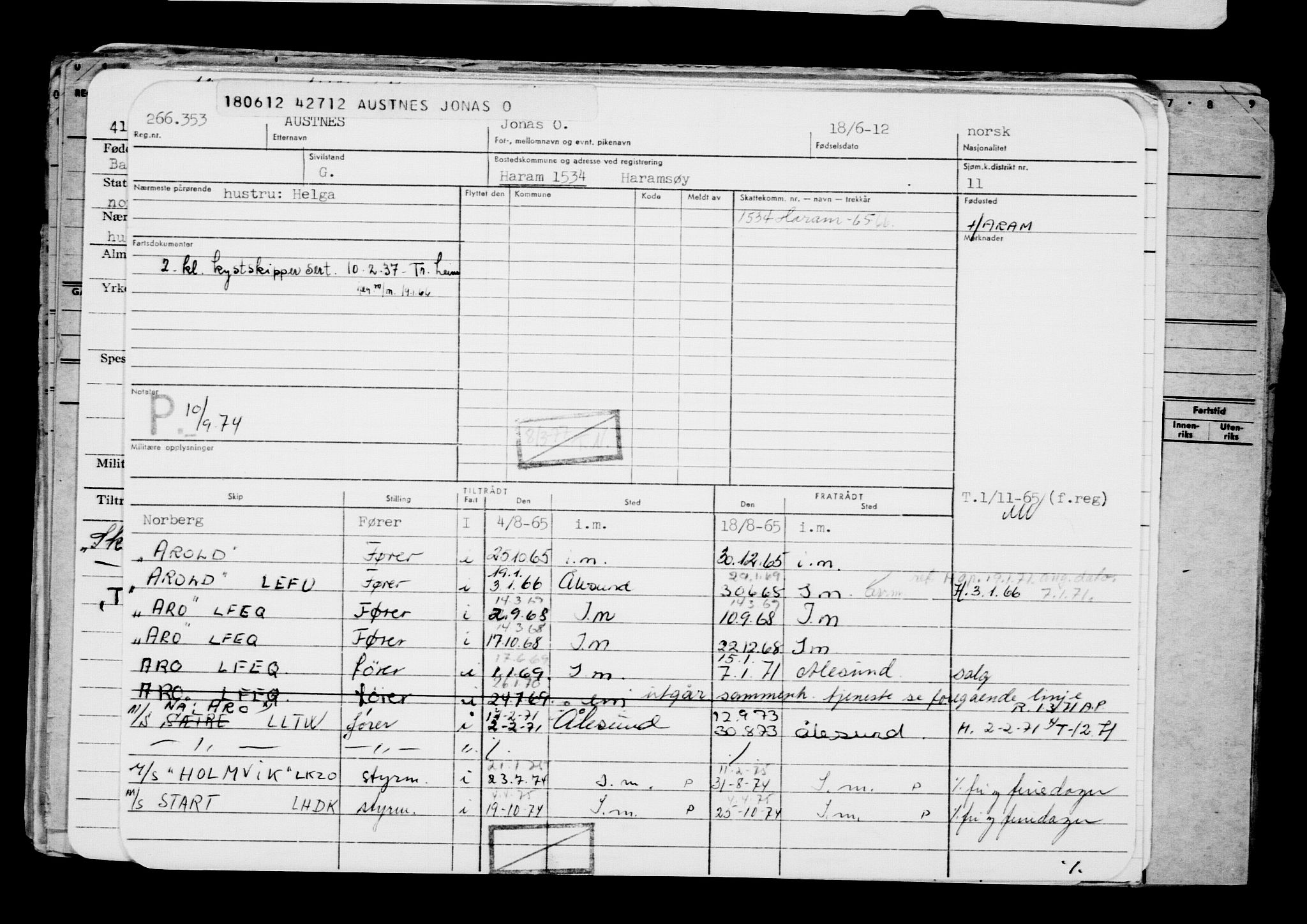 Direktoratet for sjømenn, AV/RA-S-3545/G/Gb/L0105: Hovedkort, 1912, s. 321