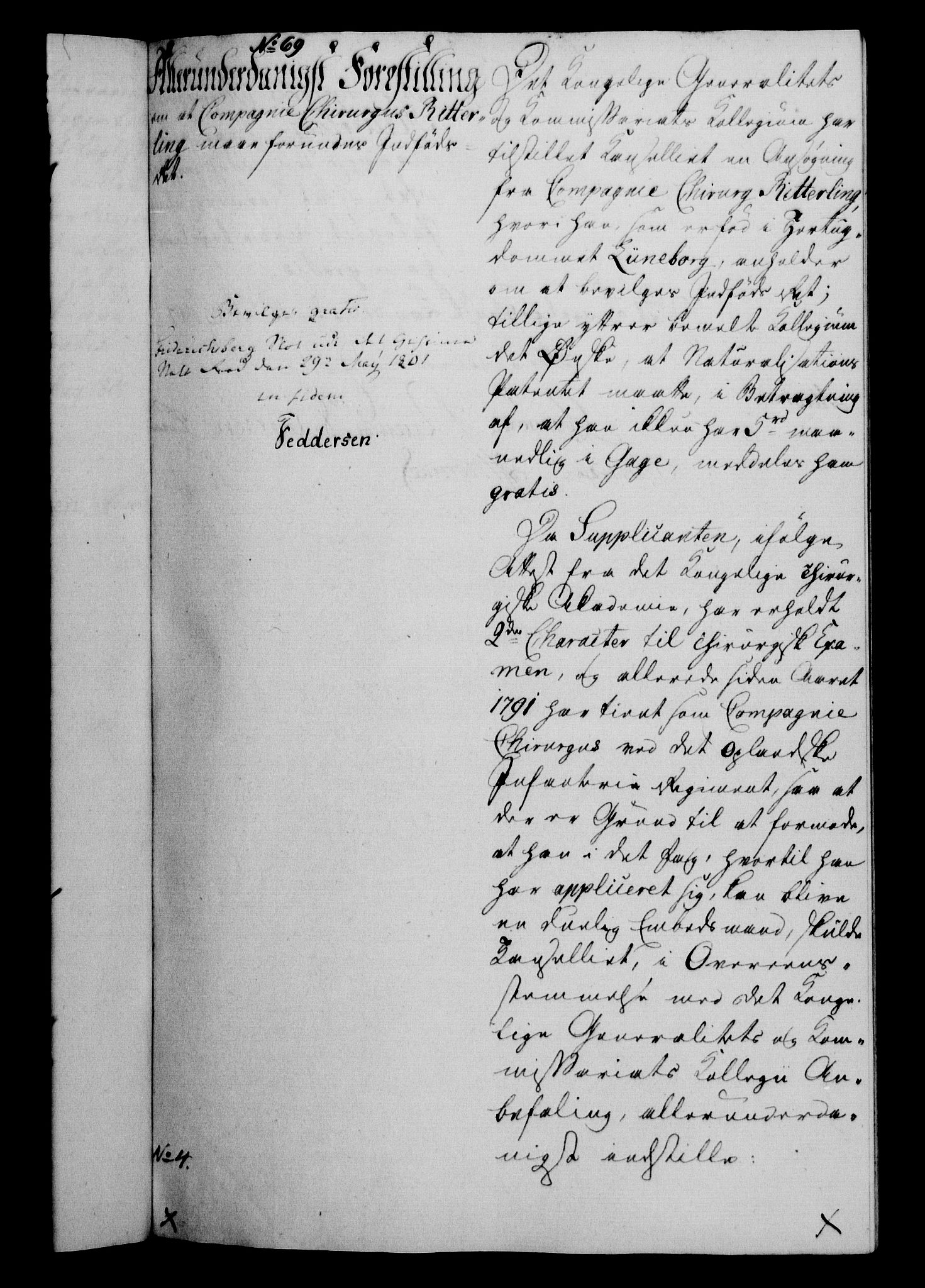 Danske Kanselli 1800-1814, AV/RA-EA-3024/H/Hf/Hfa/Hfab/L0002: Forestillinger, 1801